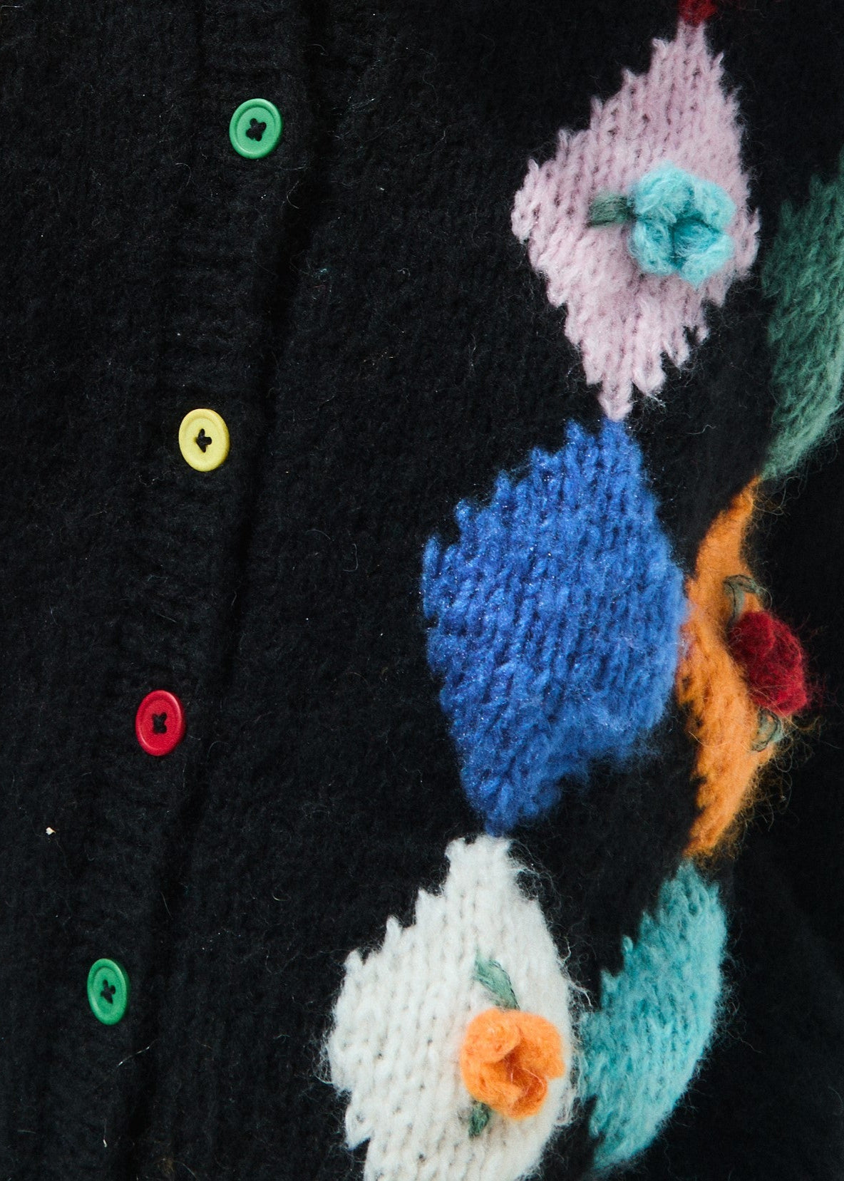Hazel Black Hand-Embroidered Cardigan