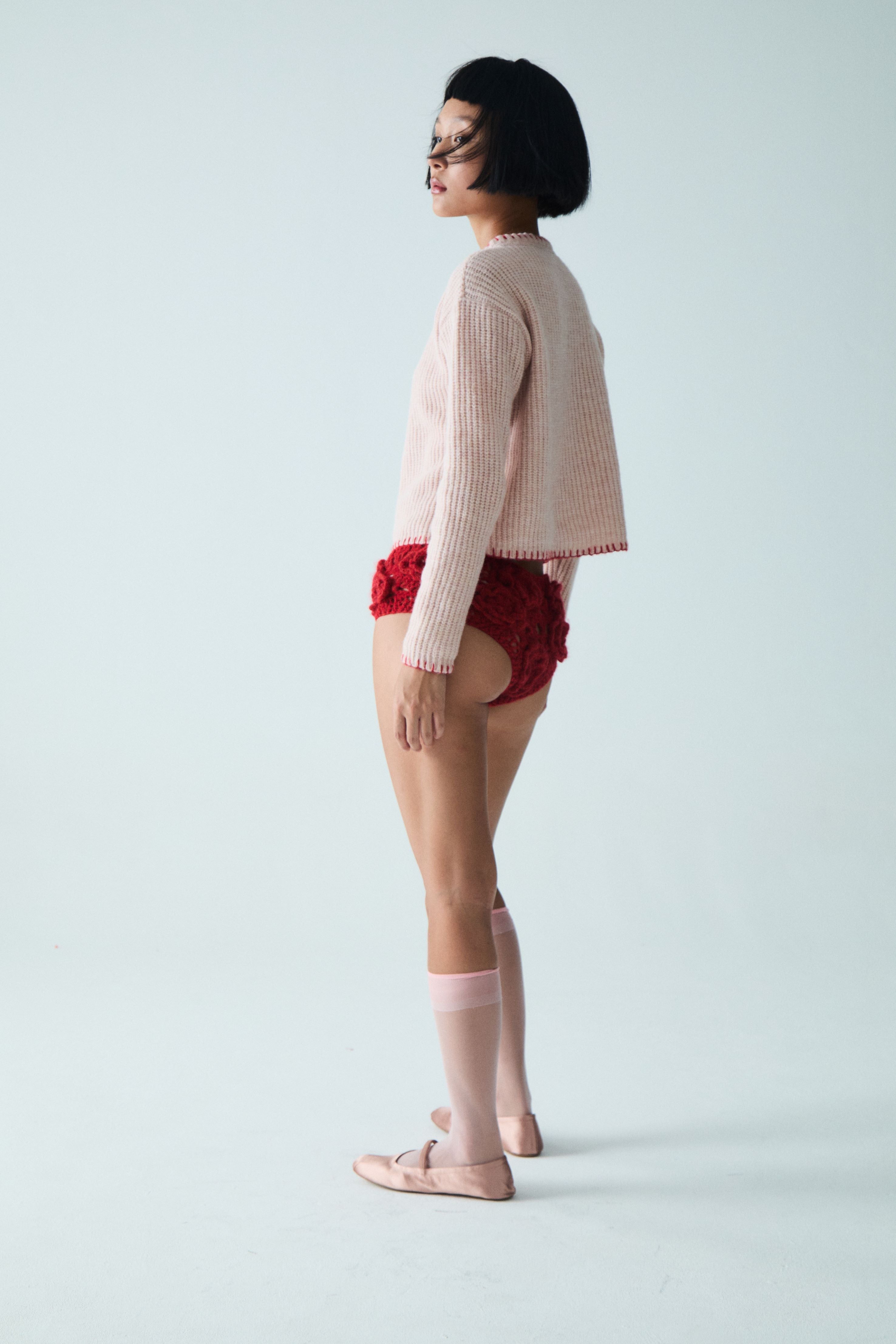 Mei Alpaca Hand-Knit and Crochet Cardigan