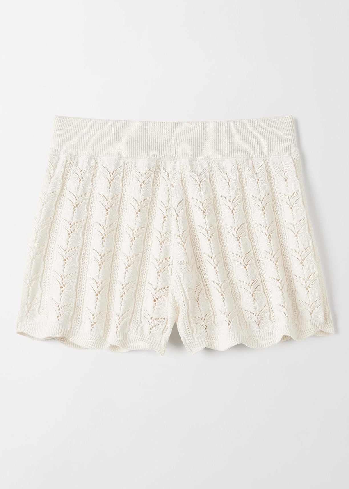 Cashmere and Cotton Crochet Shorts