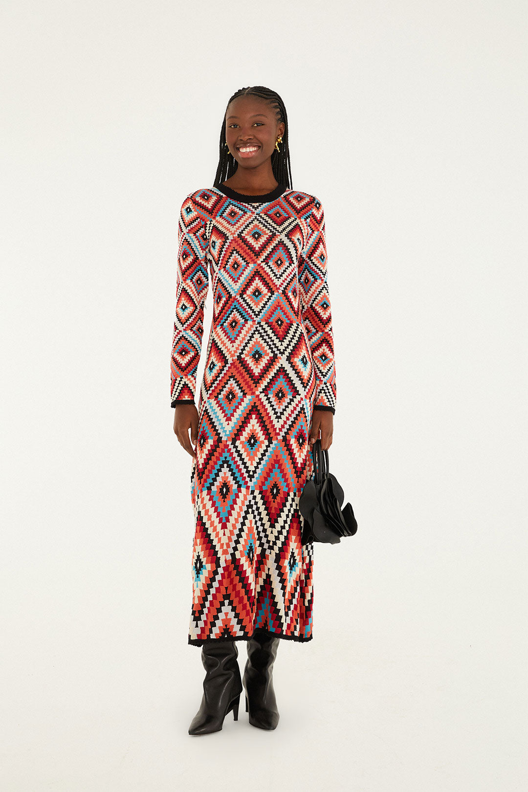 FARM Rio Women's Multicolor Pretti Knit Maxi Dress