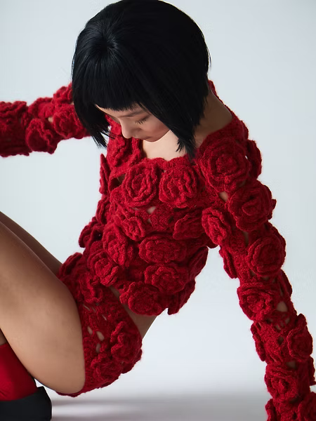 Eider Alpaca Hand-Crochet Cardigan