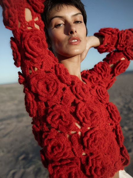 Eider Alpaca Hand-Crochet Cardigan