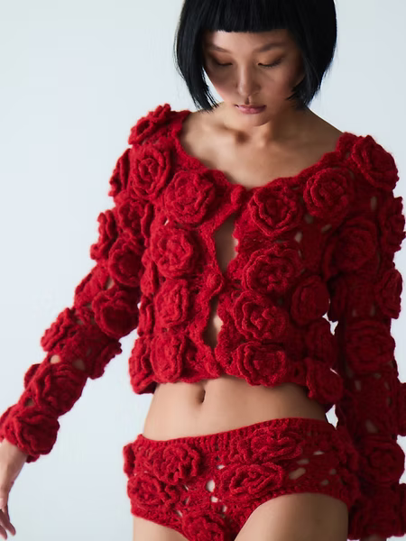 Eider Alpaca Hand-Crochet Cardigan