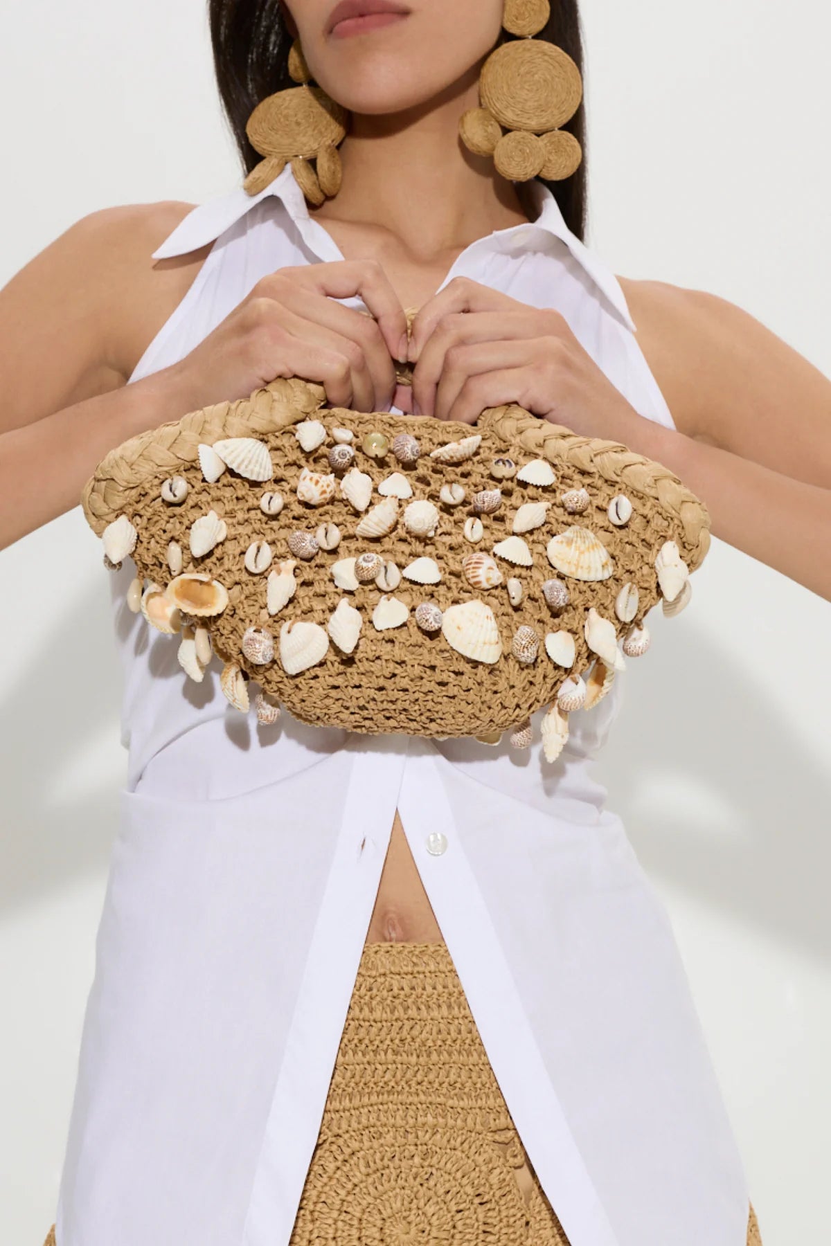 Hand-crochet Natural Beep Beep Mini Skirt