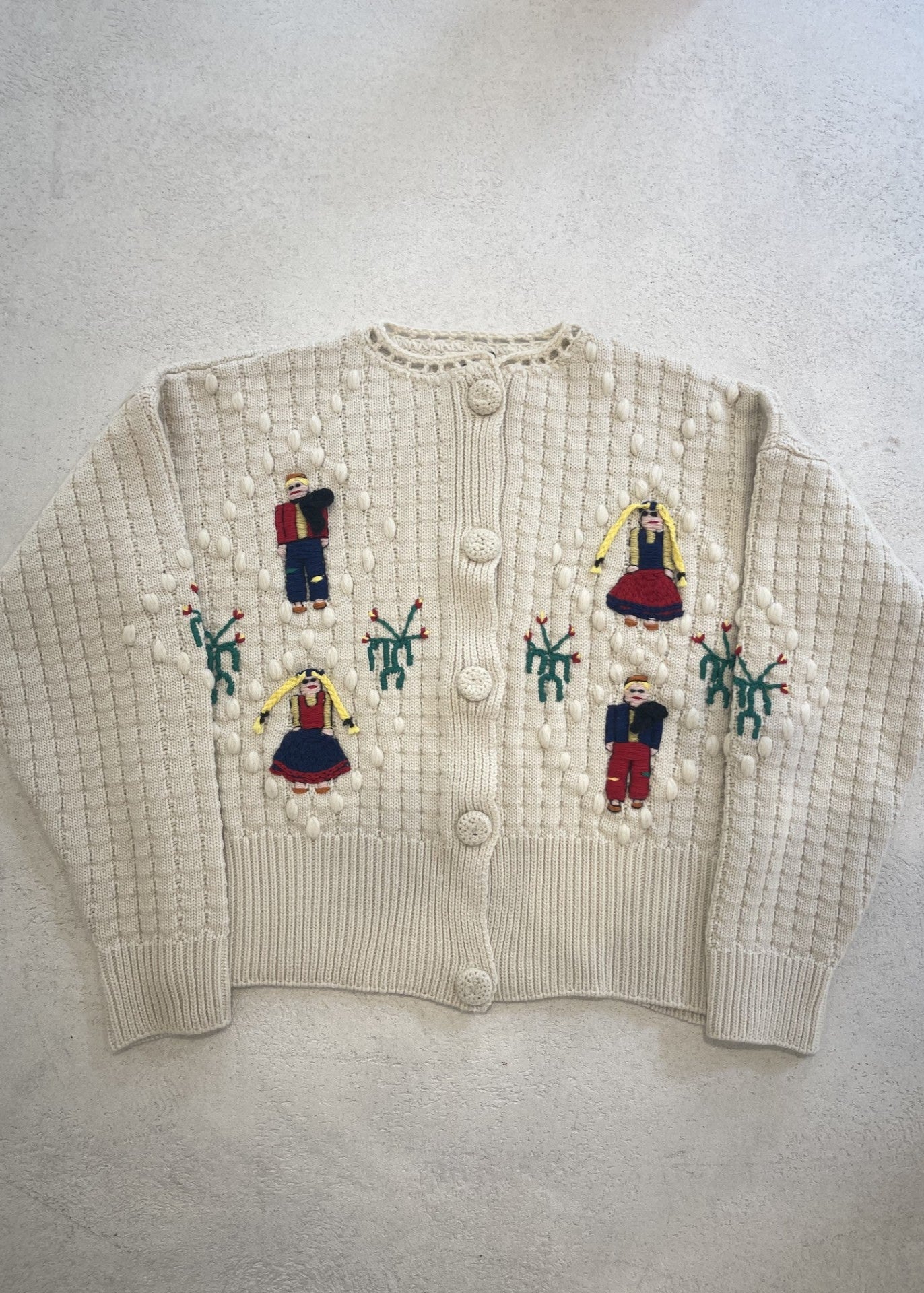 Halima Merino Hand-Embroidered Cardigan