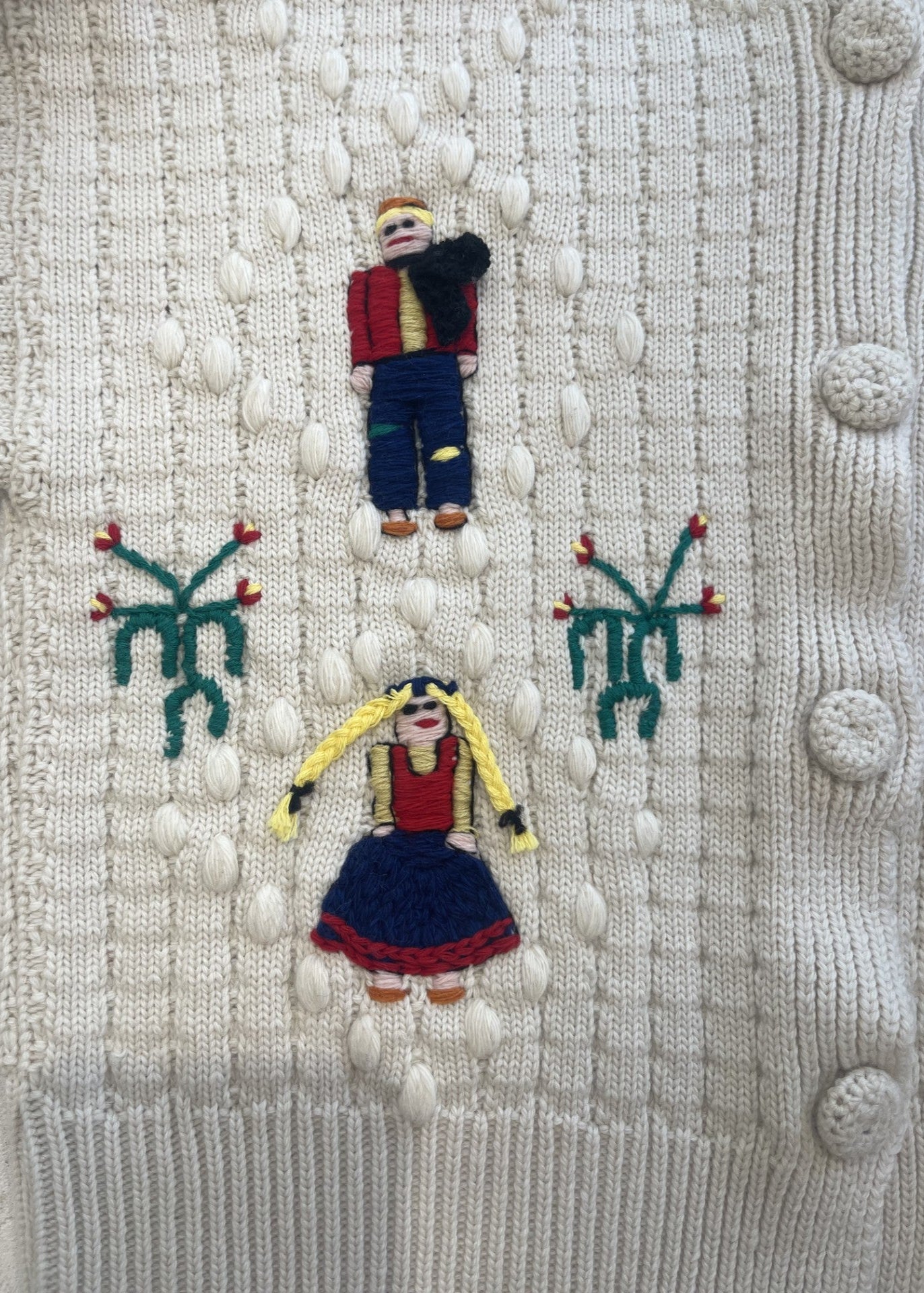 Halima Merino Hand-Embroidered Cardigan