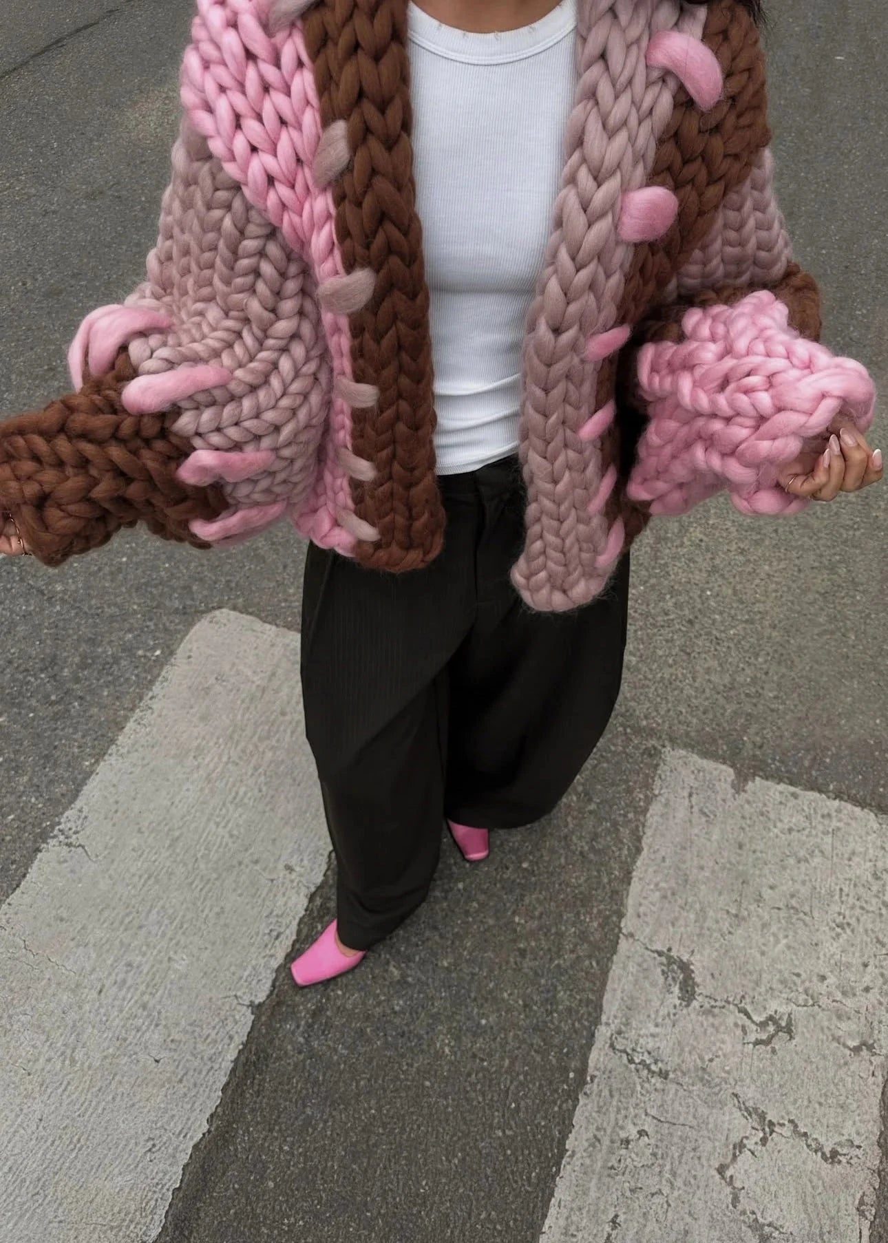 Hope Macaulay Bruna Colossal Handcrafted Wool Knit Cardigan