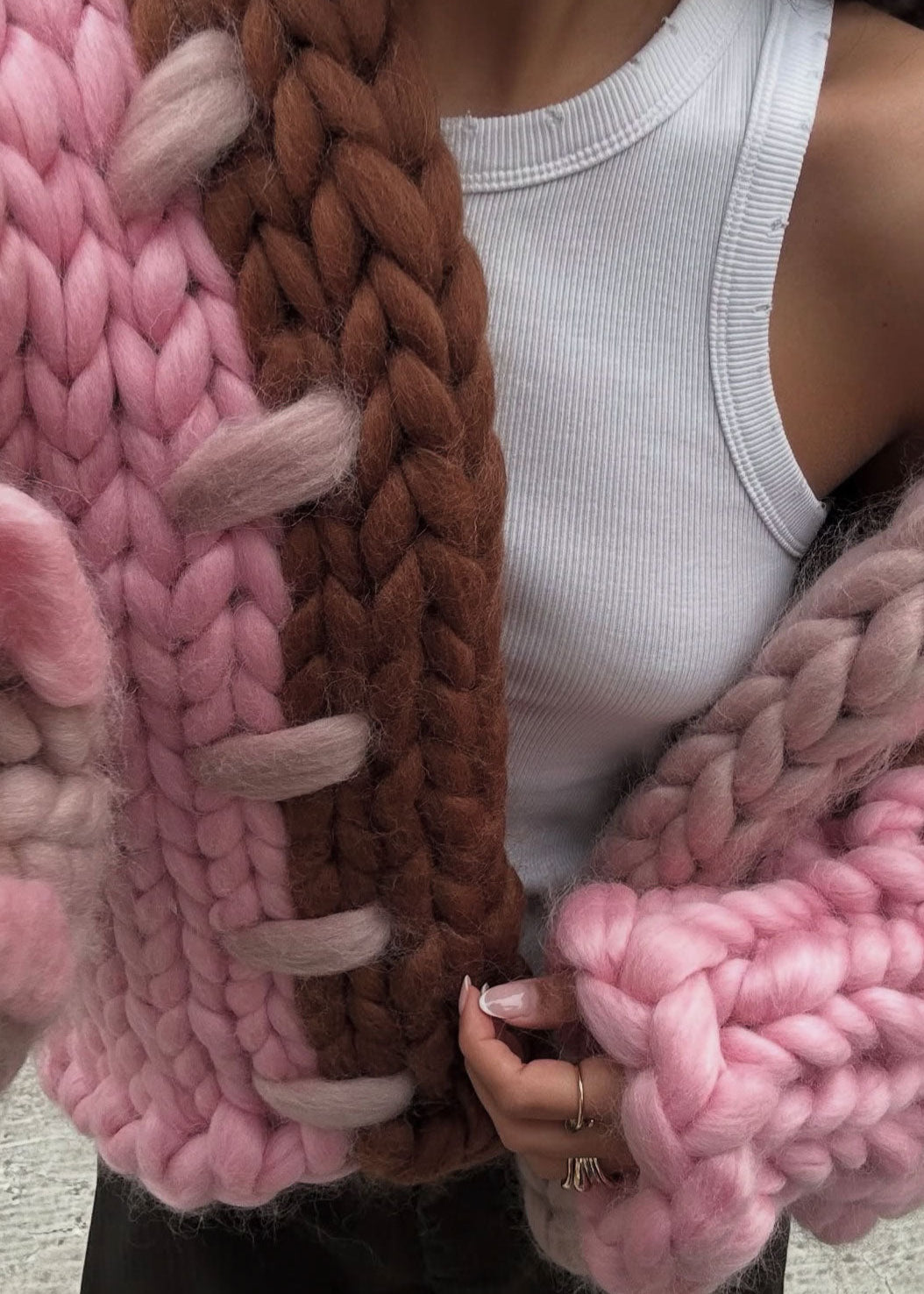 Bruna Colossal Hand-Knit Cardigan