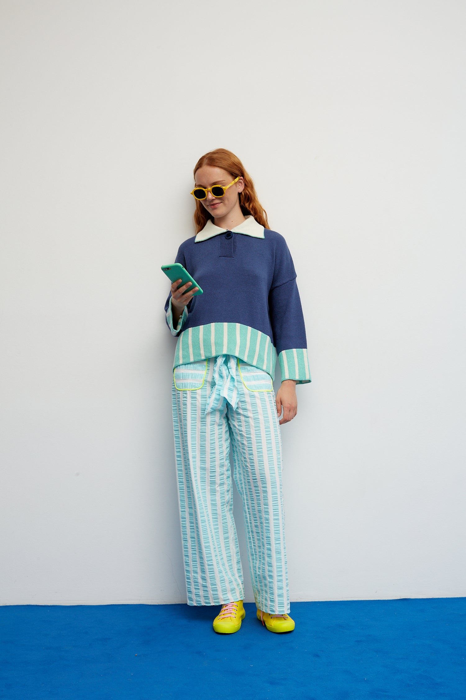 Dr Bloom Blue Grissini Sweater