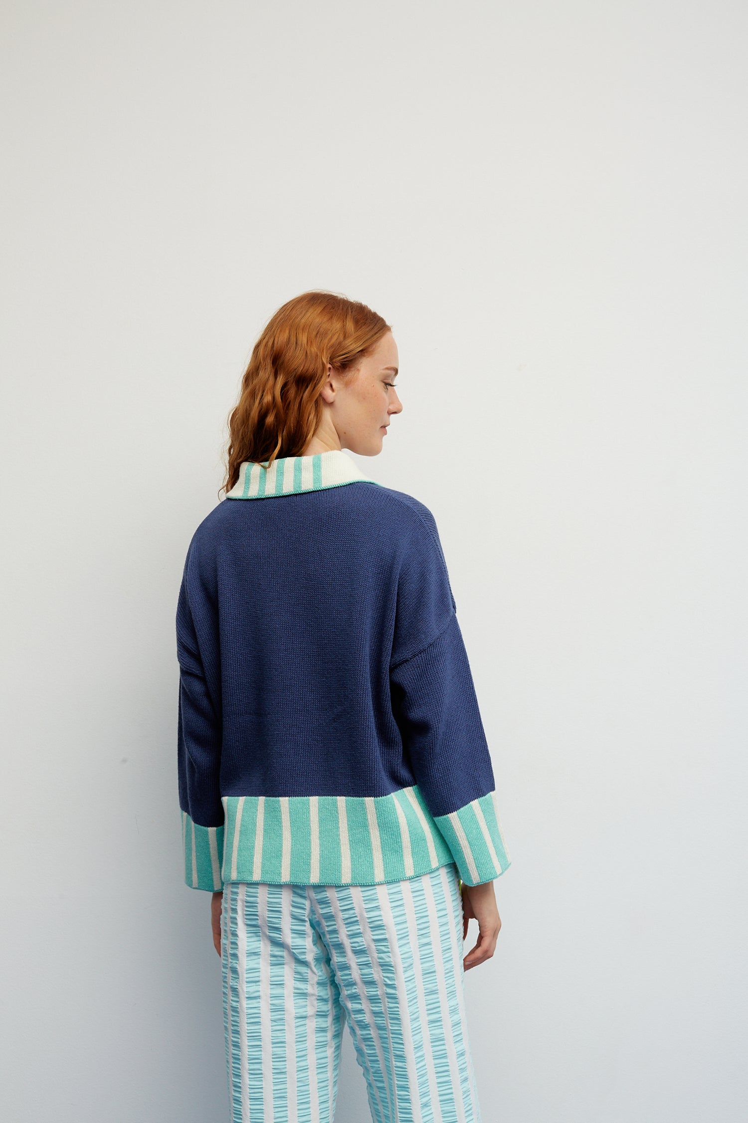 Dr Bloom Blue Grissini Sweater