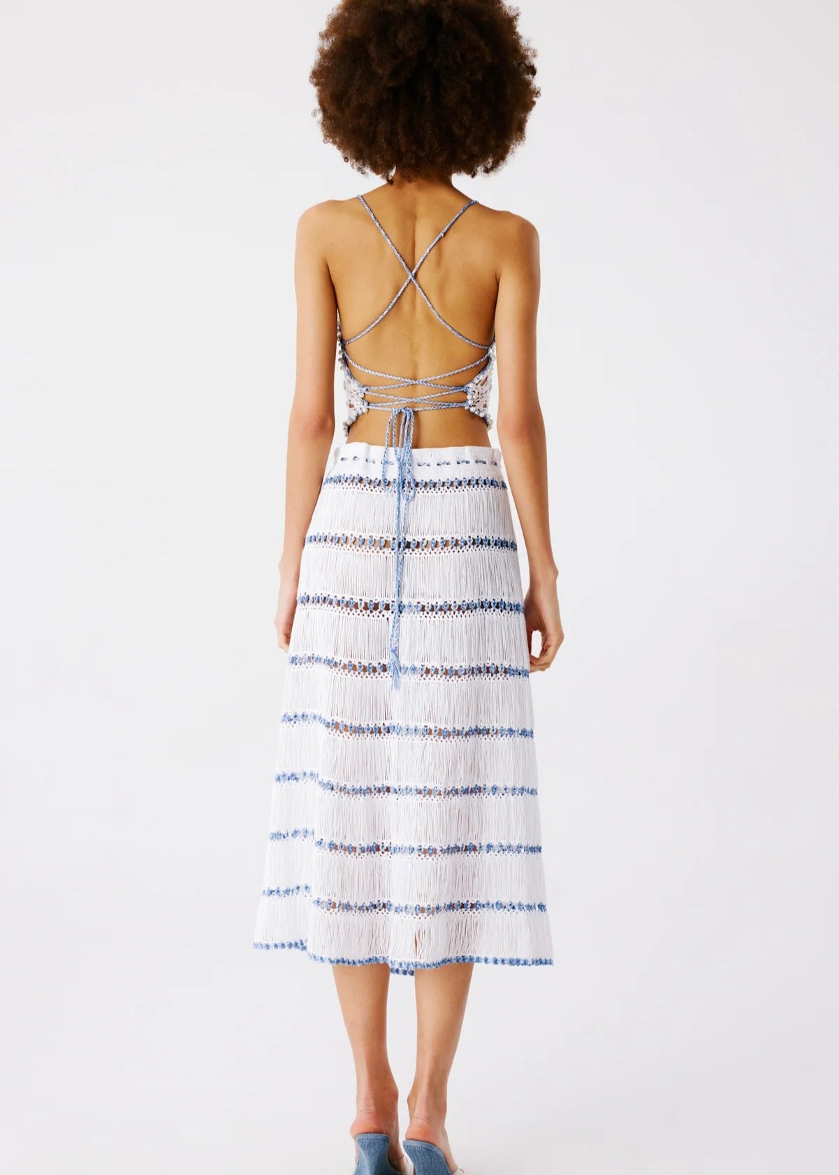 Mans Hand-Crocheted Pearl Top