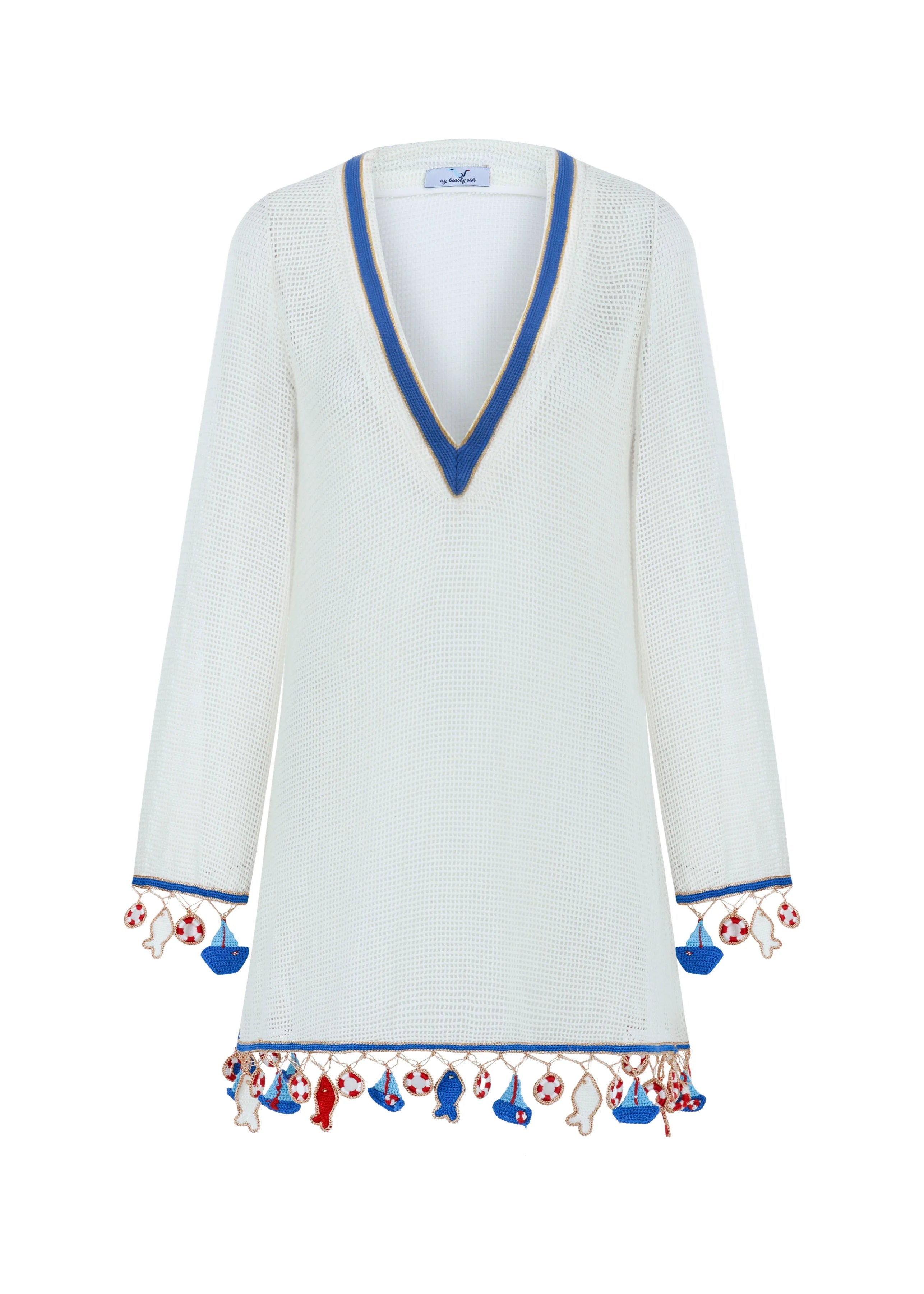 Poisson Hand-Crochet Tunic Caftan