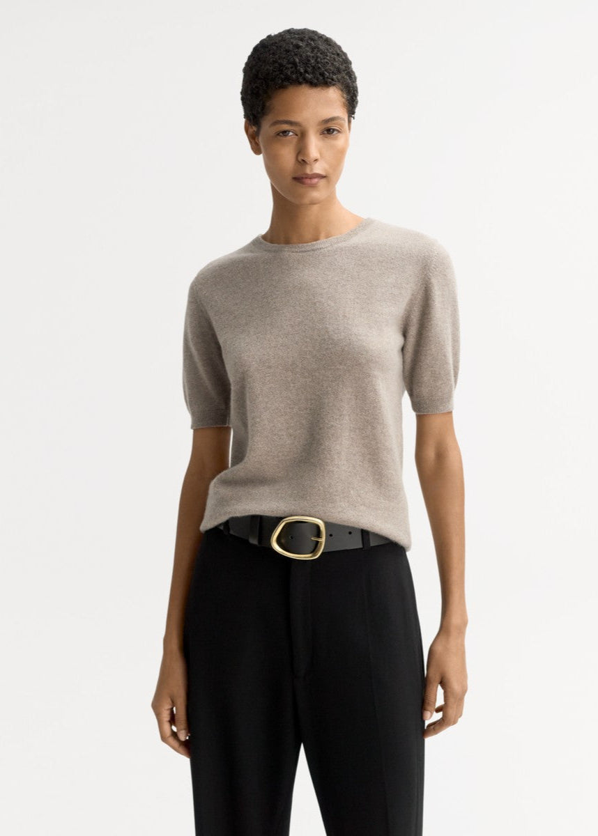 Short Sleeved Cashmere Crewneck