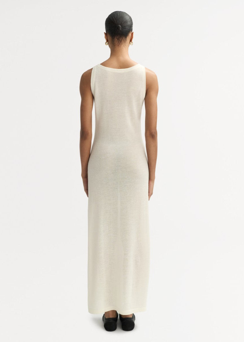 The Feather White Cashmere Summer Dress