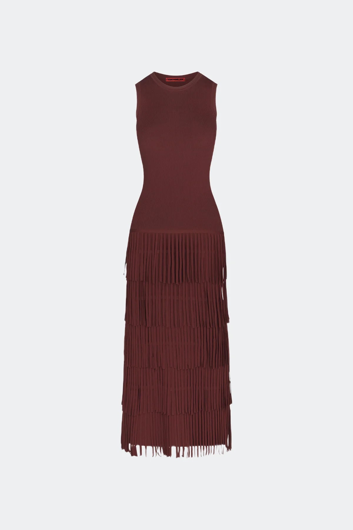 Za Za Sleeveless Knit Fringe Dress