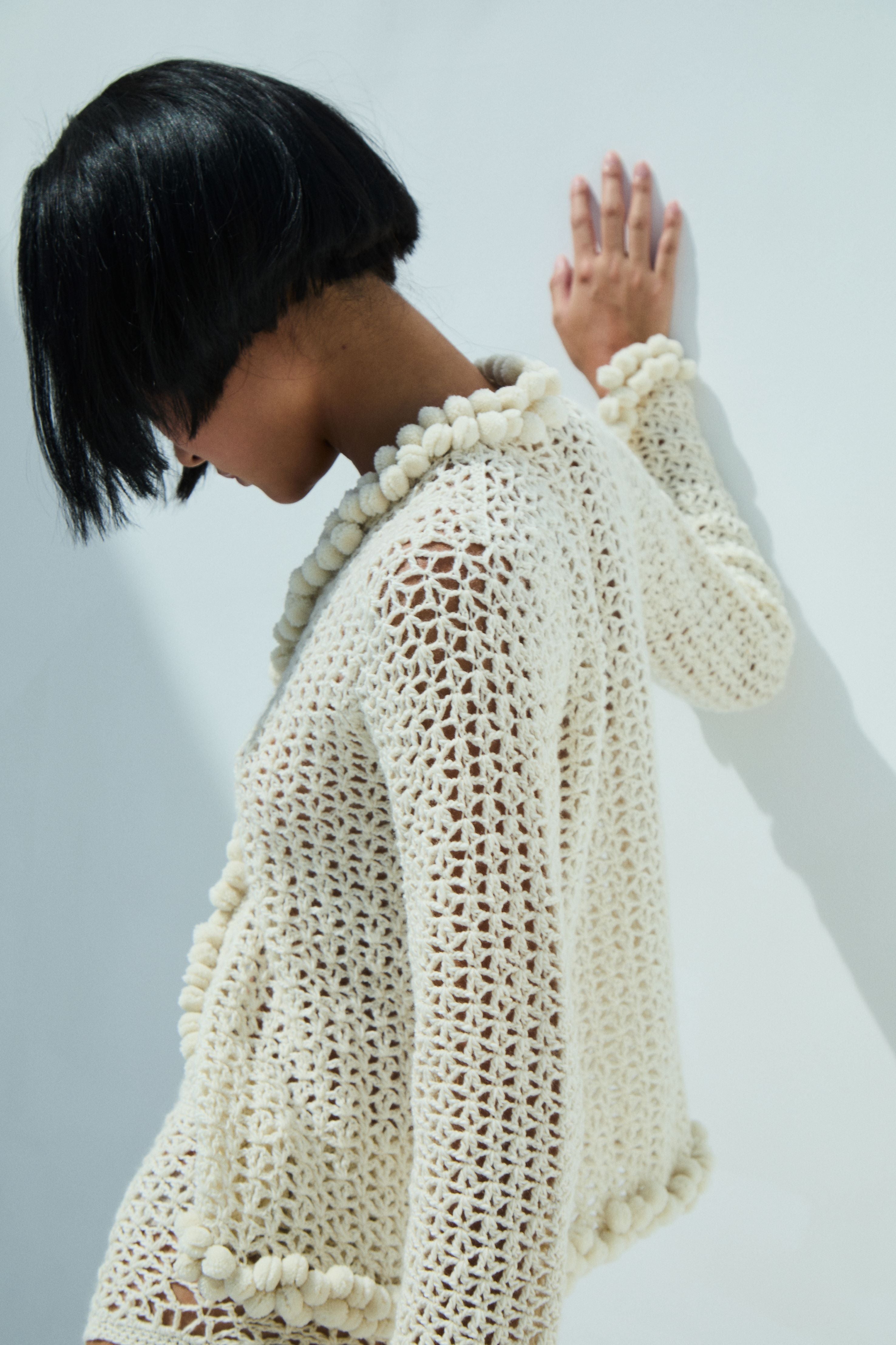 Pom-Pom Merino Cardigan