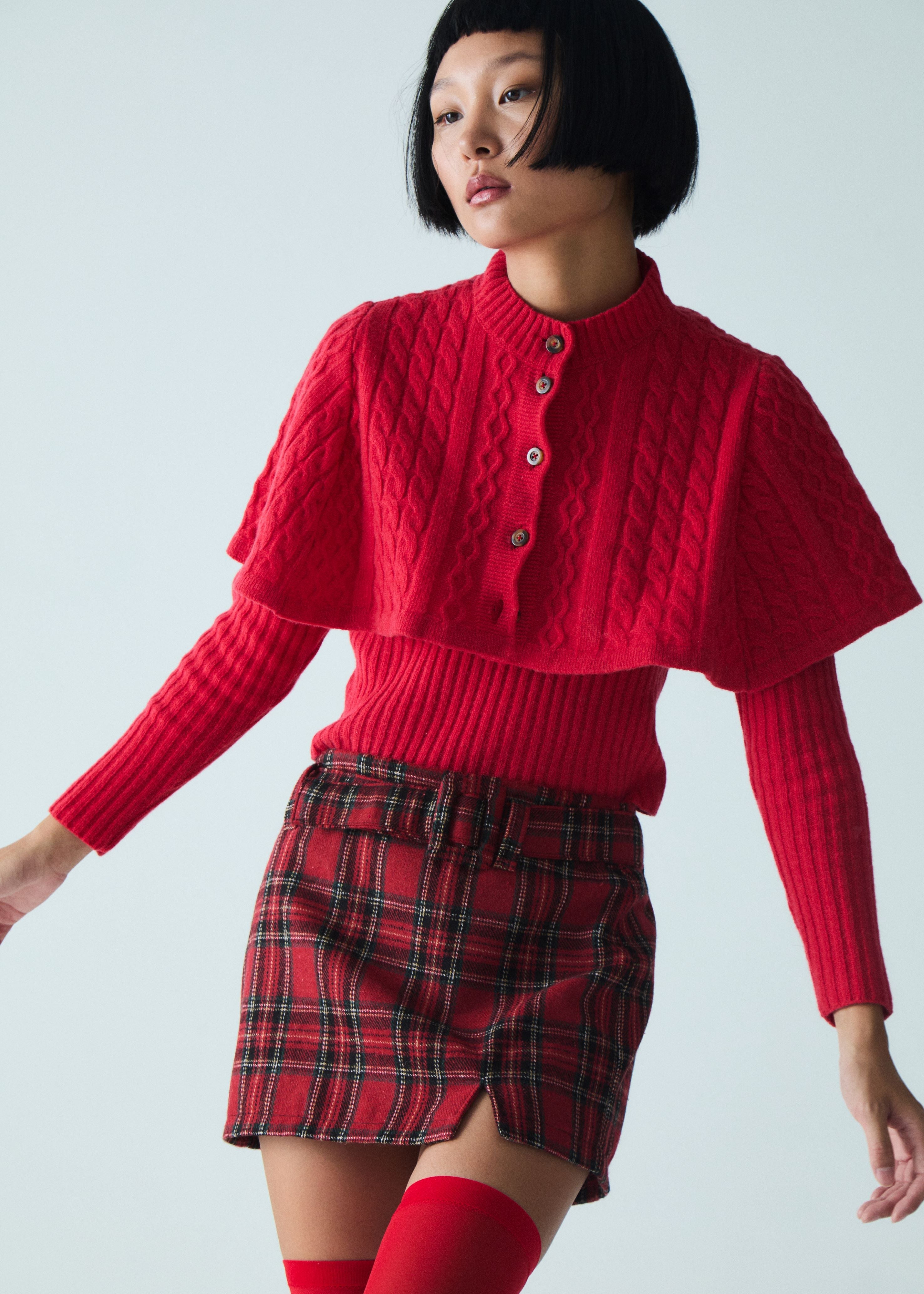 Yanai Alpaca Knit Cape Top