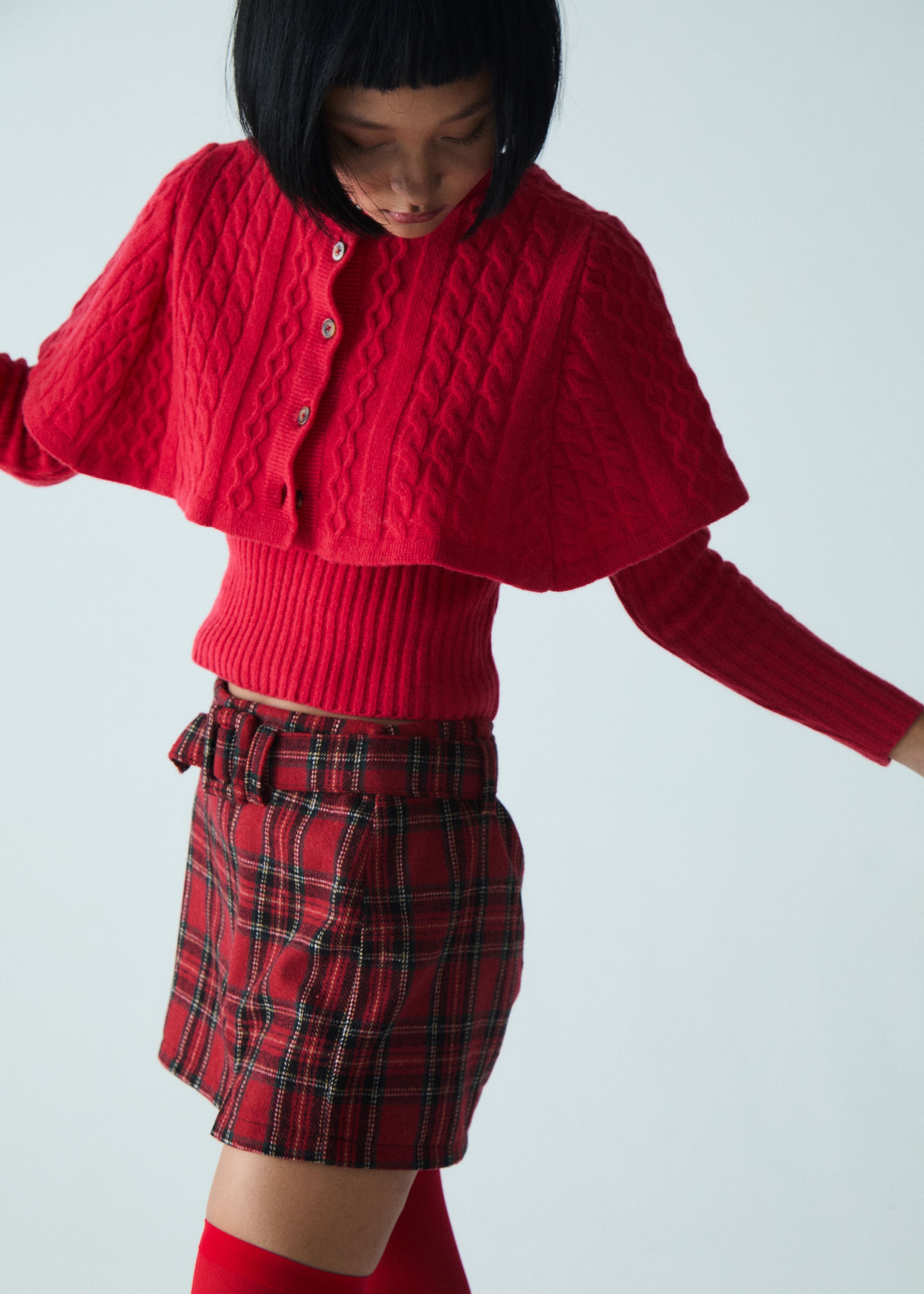 Yanai Alpaca Knit Cape Top