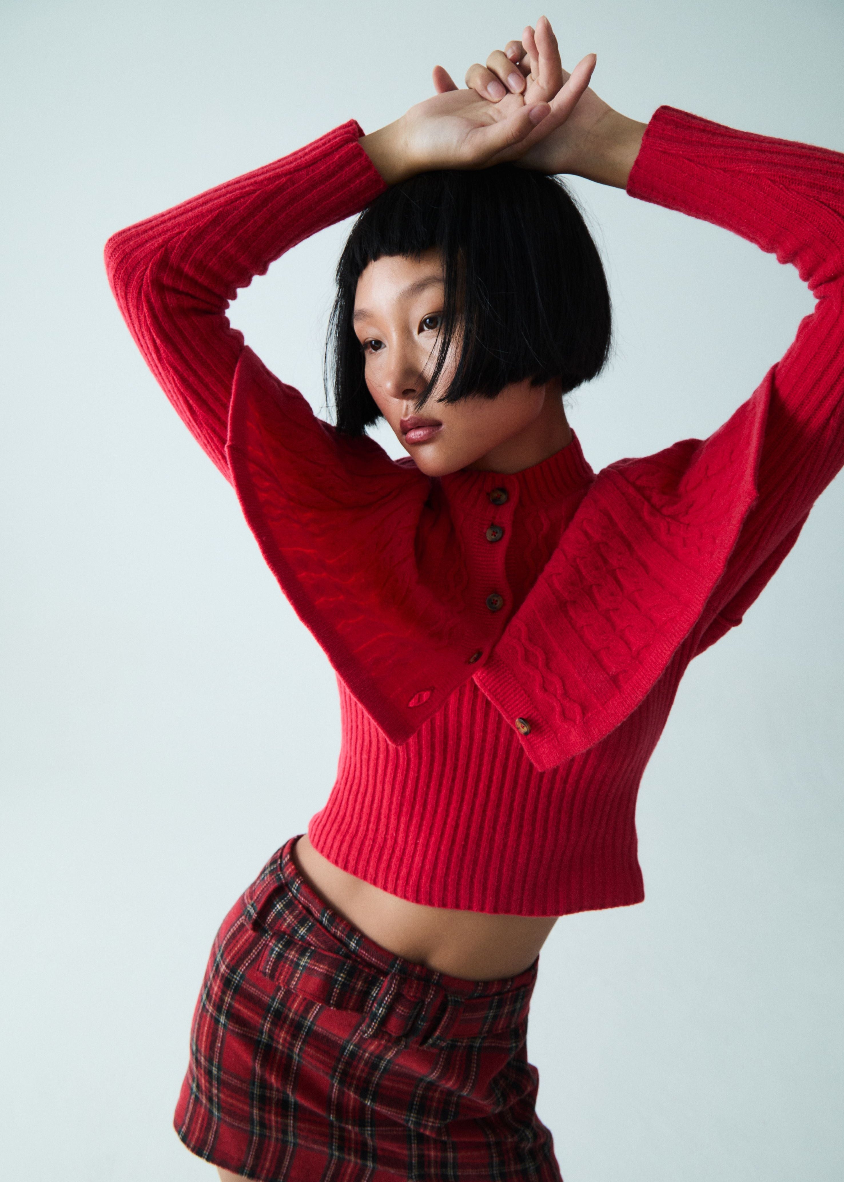Yanai Alpaca Knit Cape Top