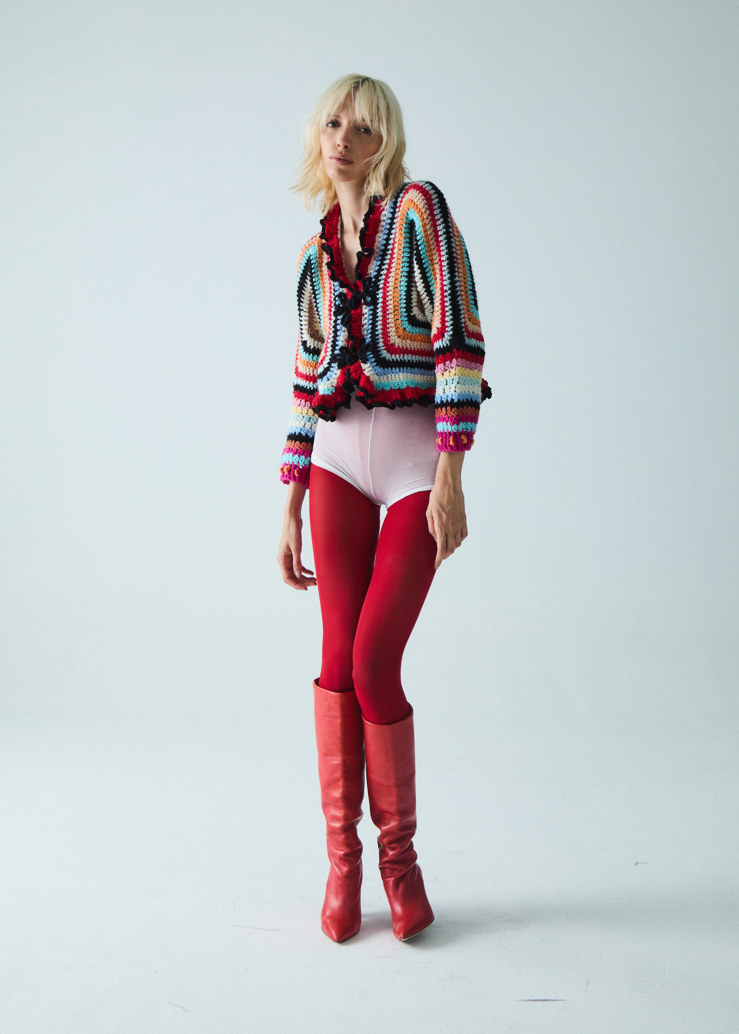 Coral Crochet Cardigan