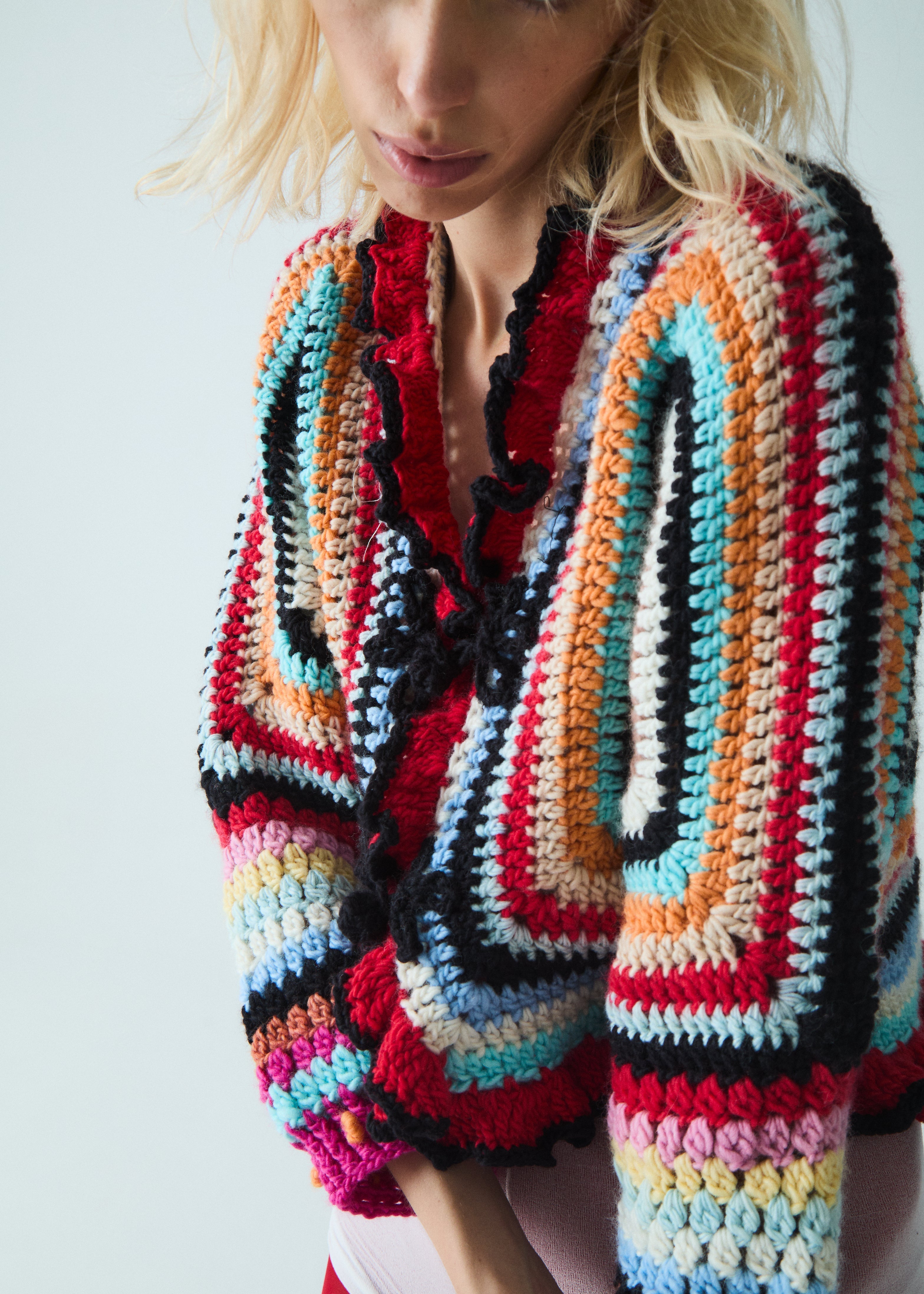 Coral Crochet Cardigan
