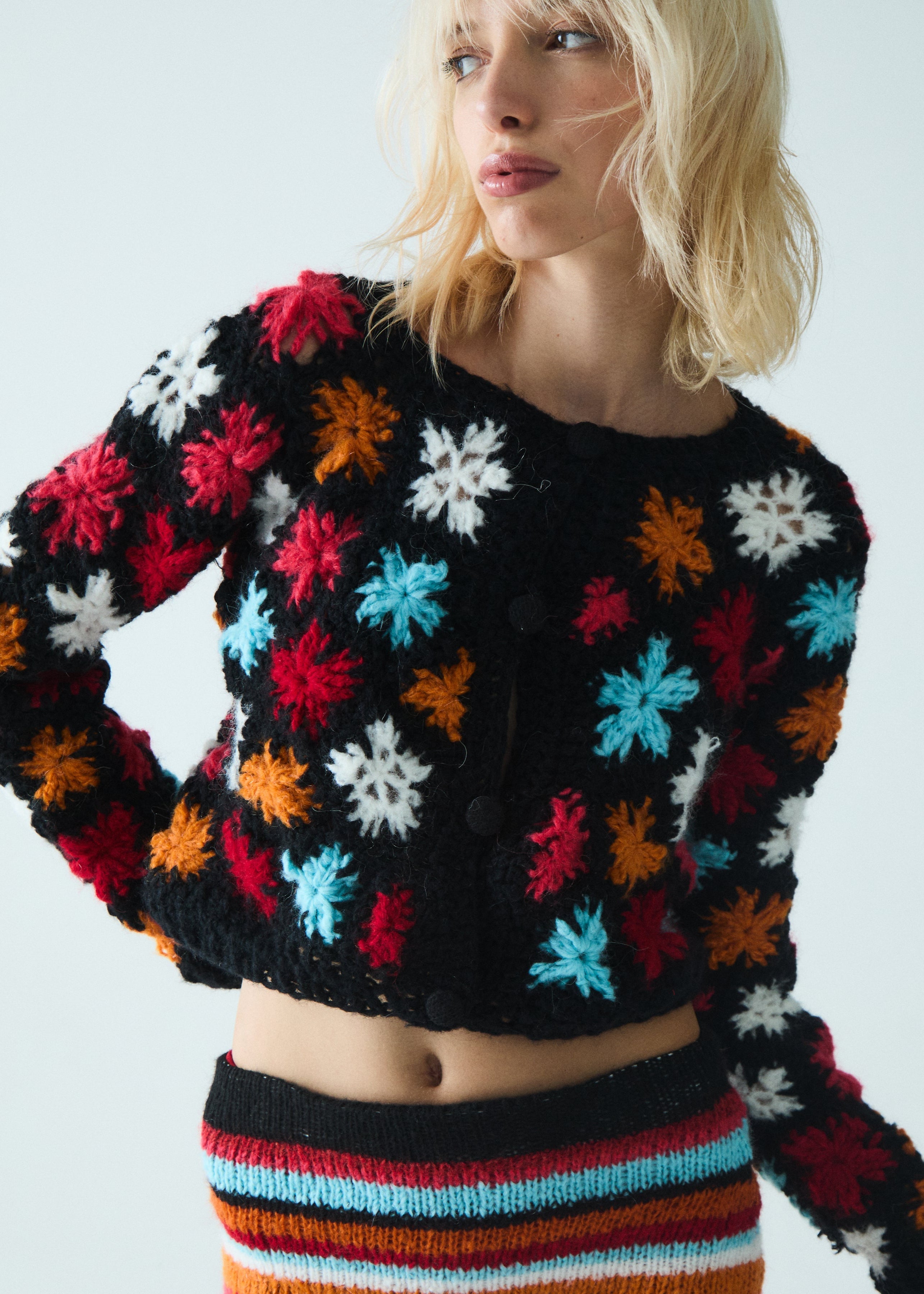 Ada Alpaca Hand-knit Cardigan