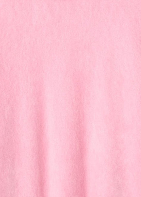 Short Sleeved Pink Brushed Cashmere Sweater