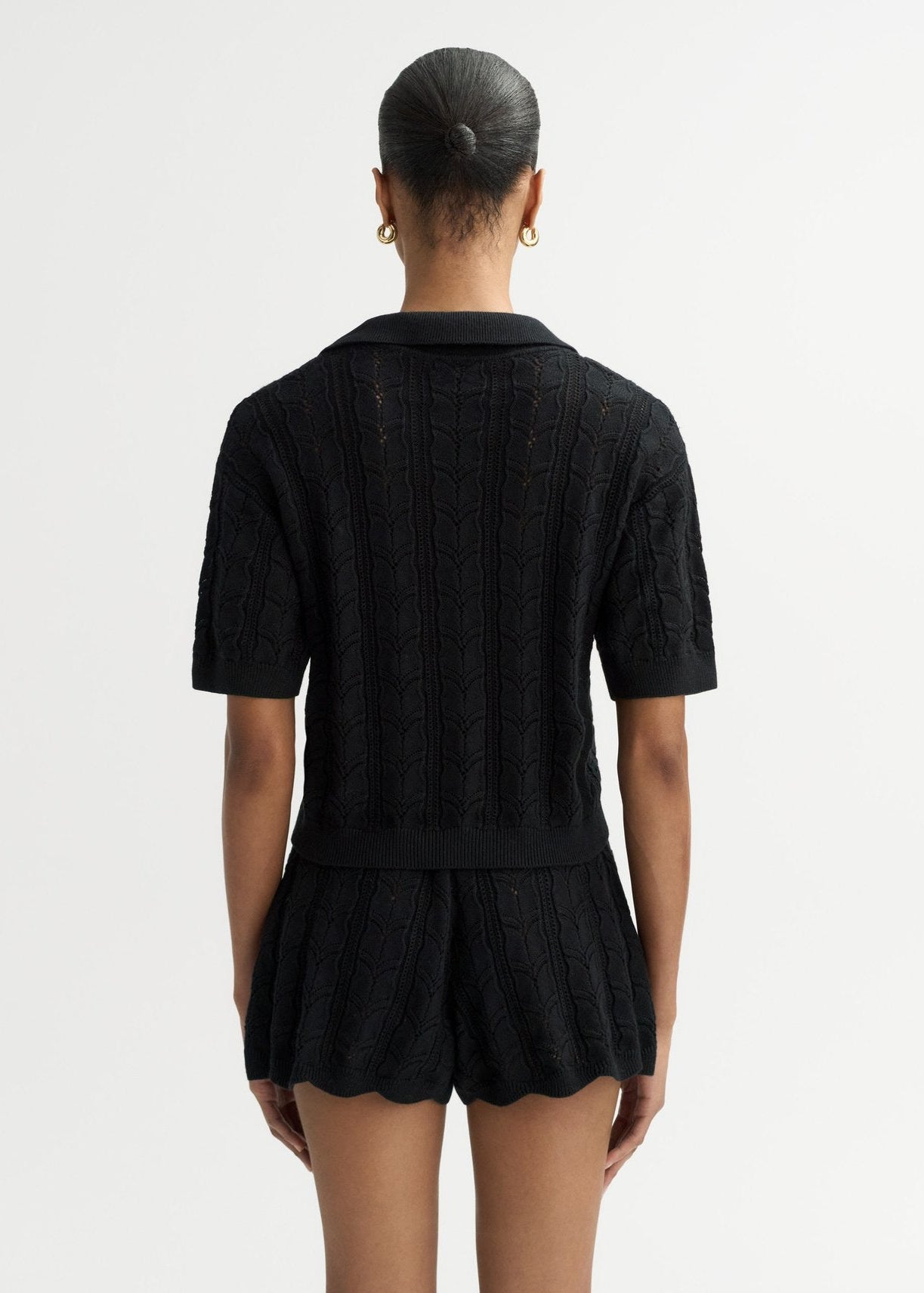Cashmere and Cotton Crochet Shorts