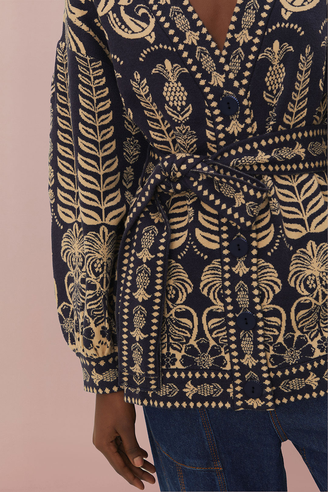 AINIKA TROPICAL SPLENDOR KNIT CARDIGAN