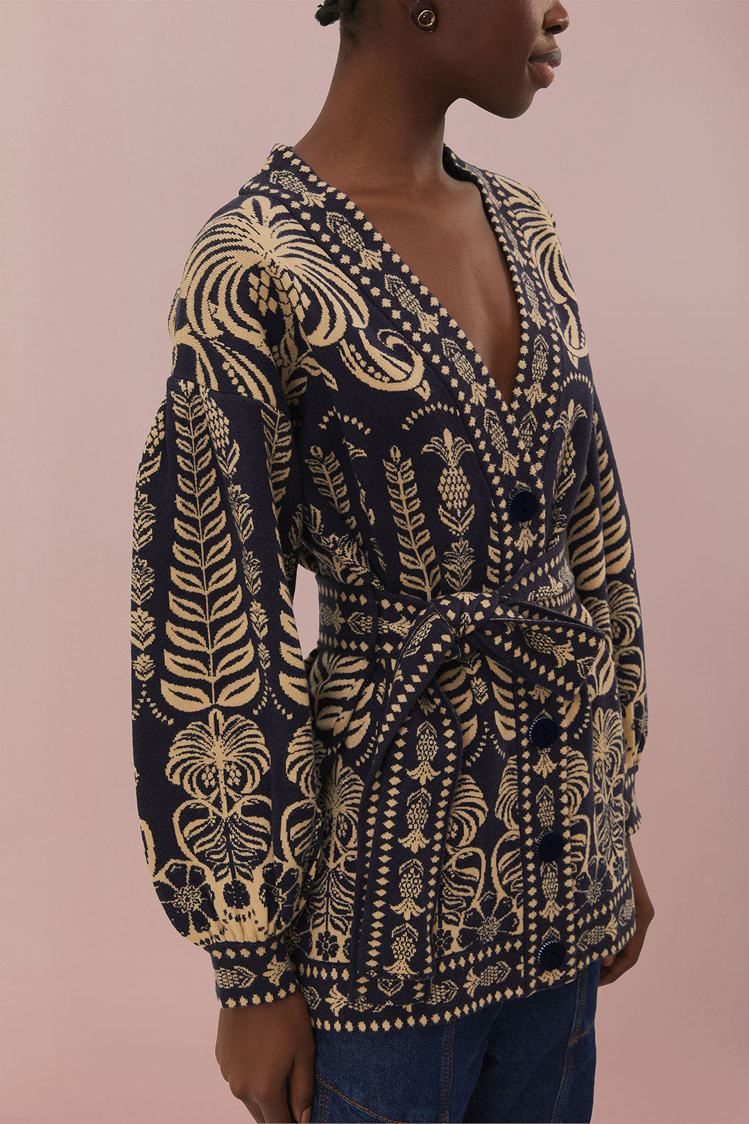 AINIKA TROPICAL SPLENDOR KNIT CARDIGAN