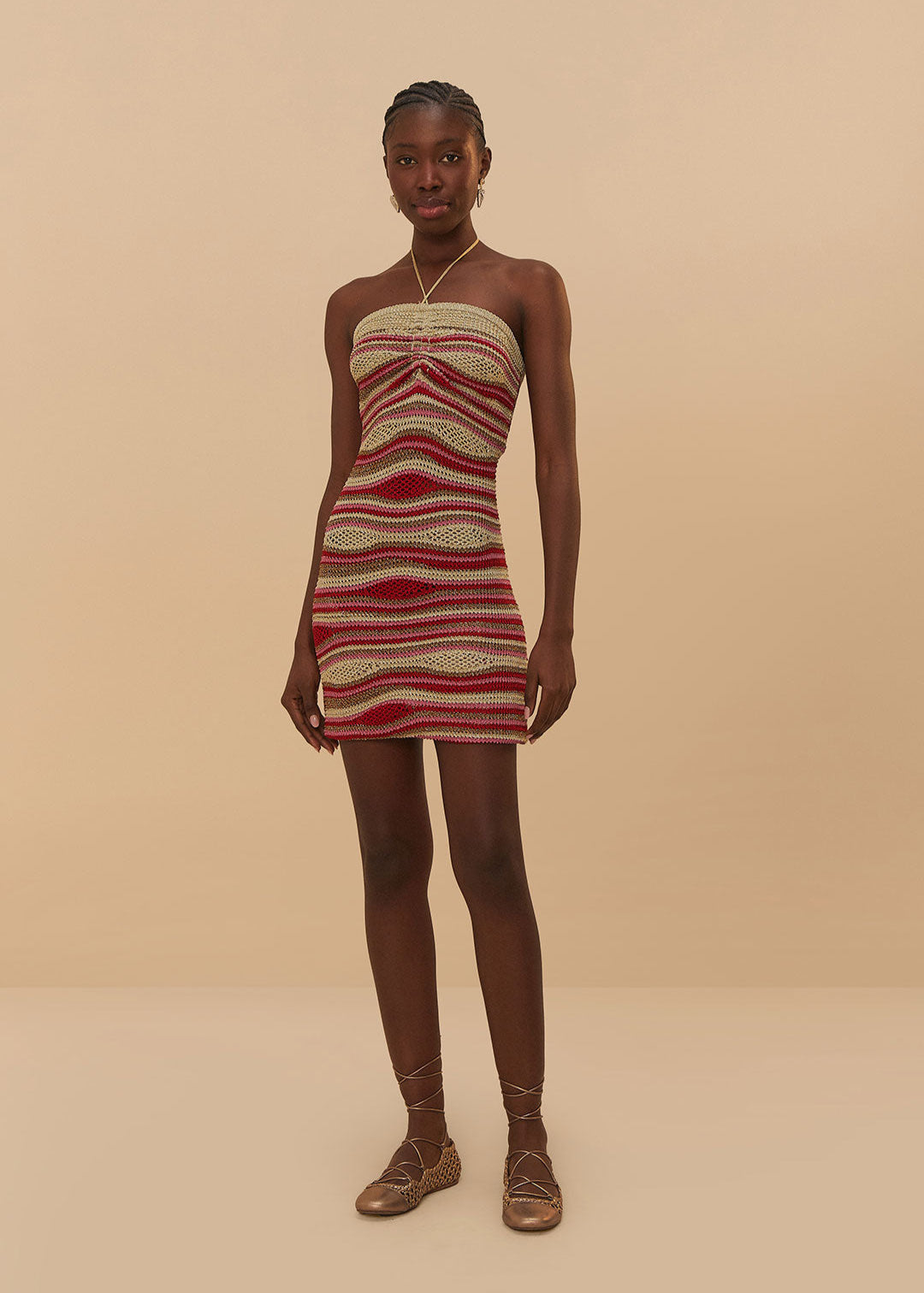 MIXED WAVES KNIT DRESS
