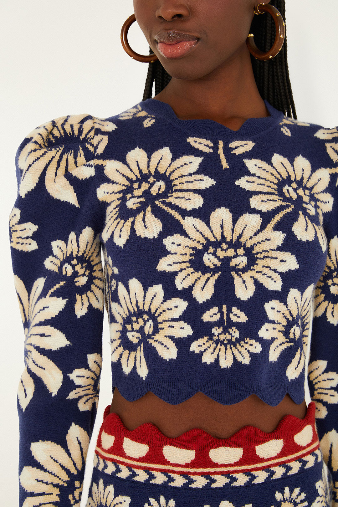 Luna Blue Knit Top