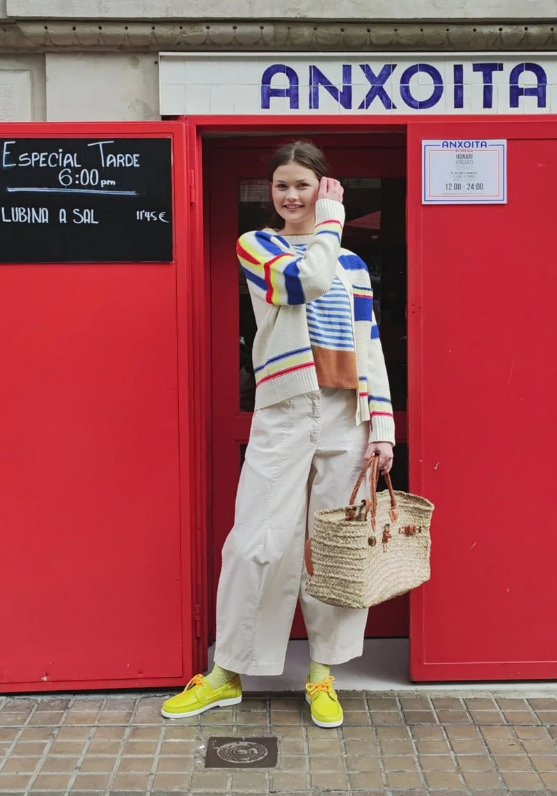 Dr Bloom Ecru Jersey Tennis Cardigan