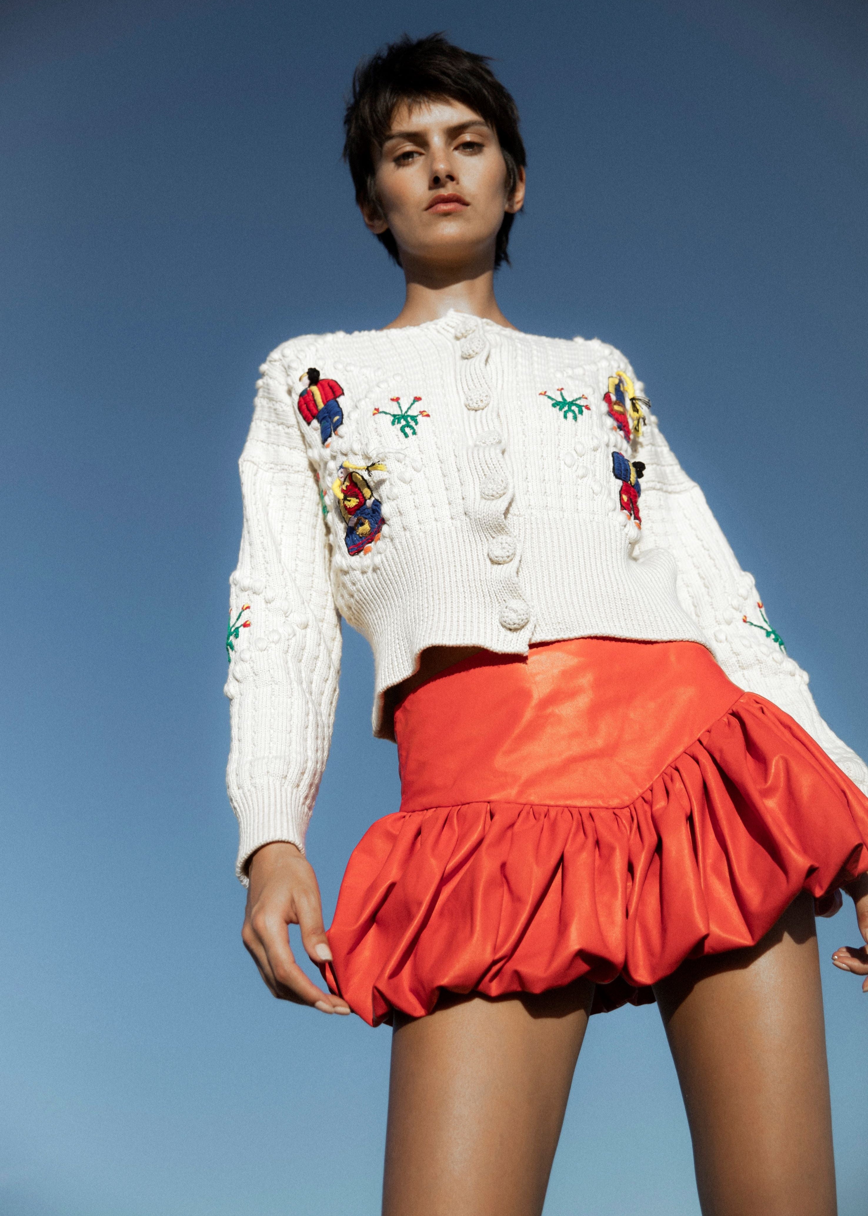 Halima Merino Hand-Embroidered Cardigan