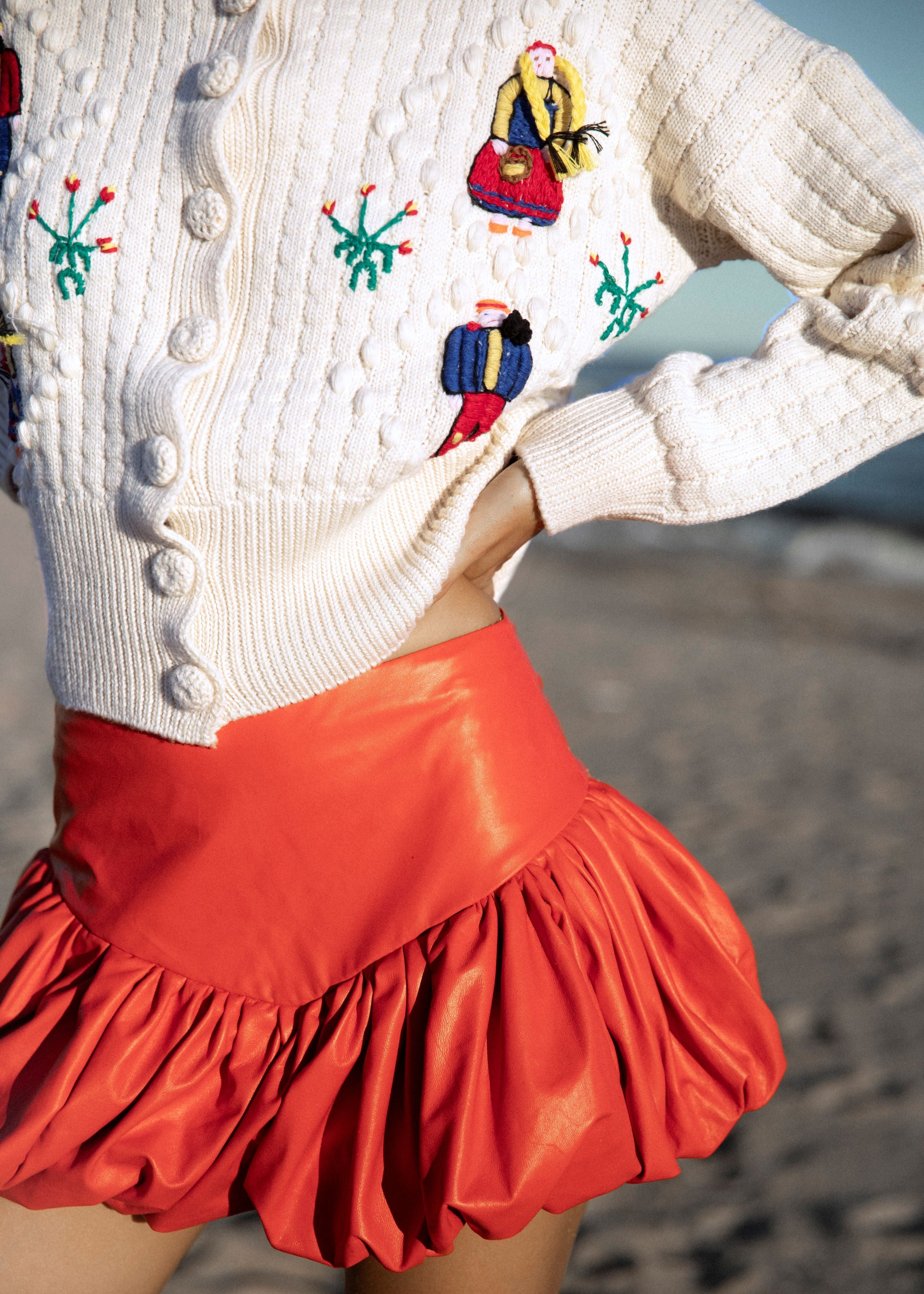 Halima Merino Hand-Embroidered Cardigan