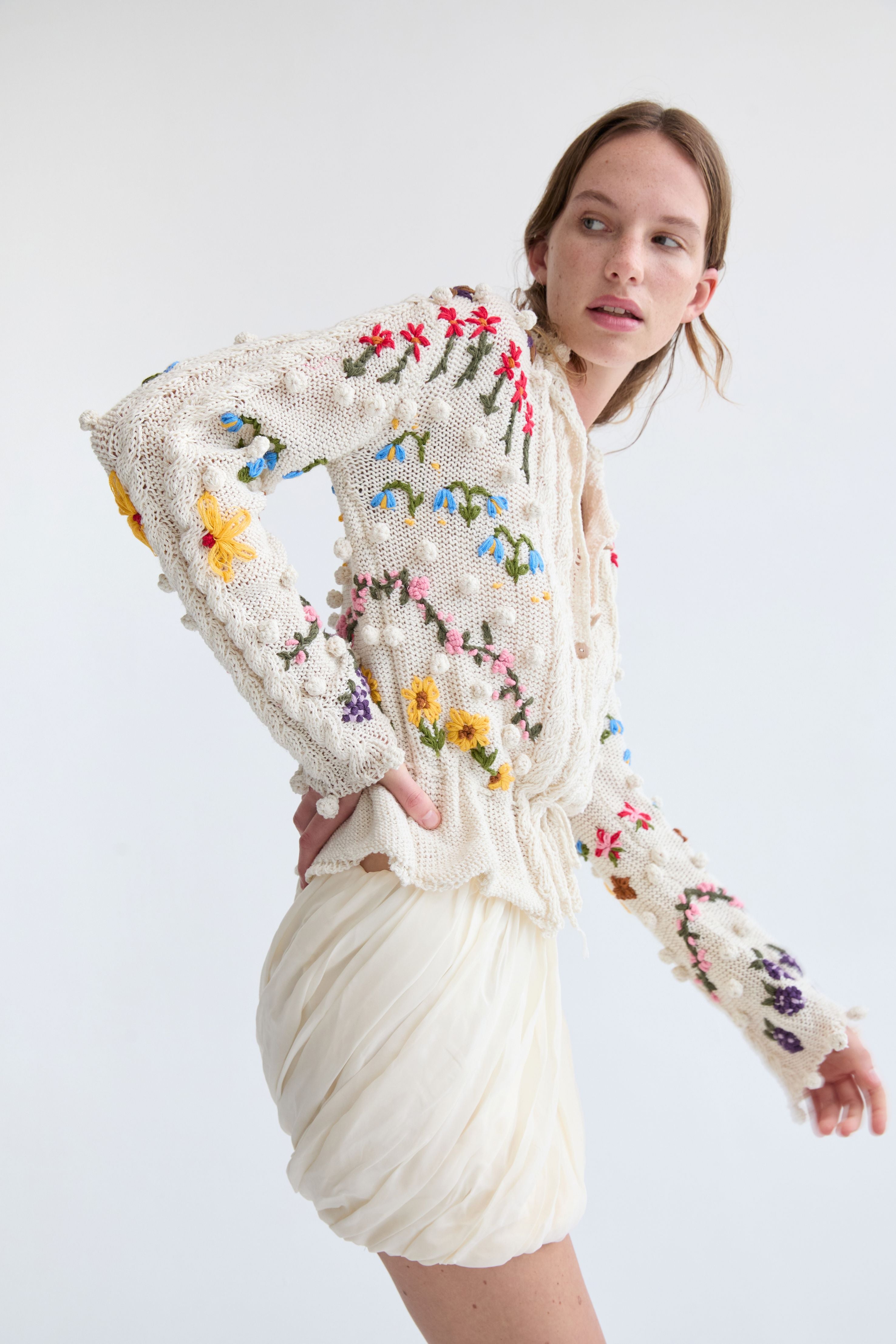 Azmina Hand-Embroidered Cardigan