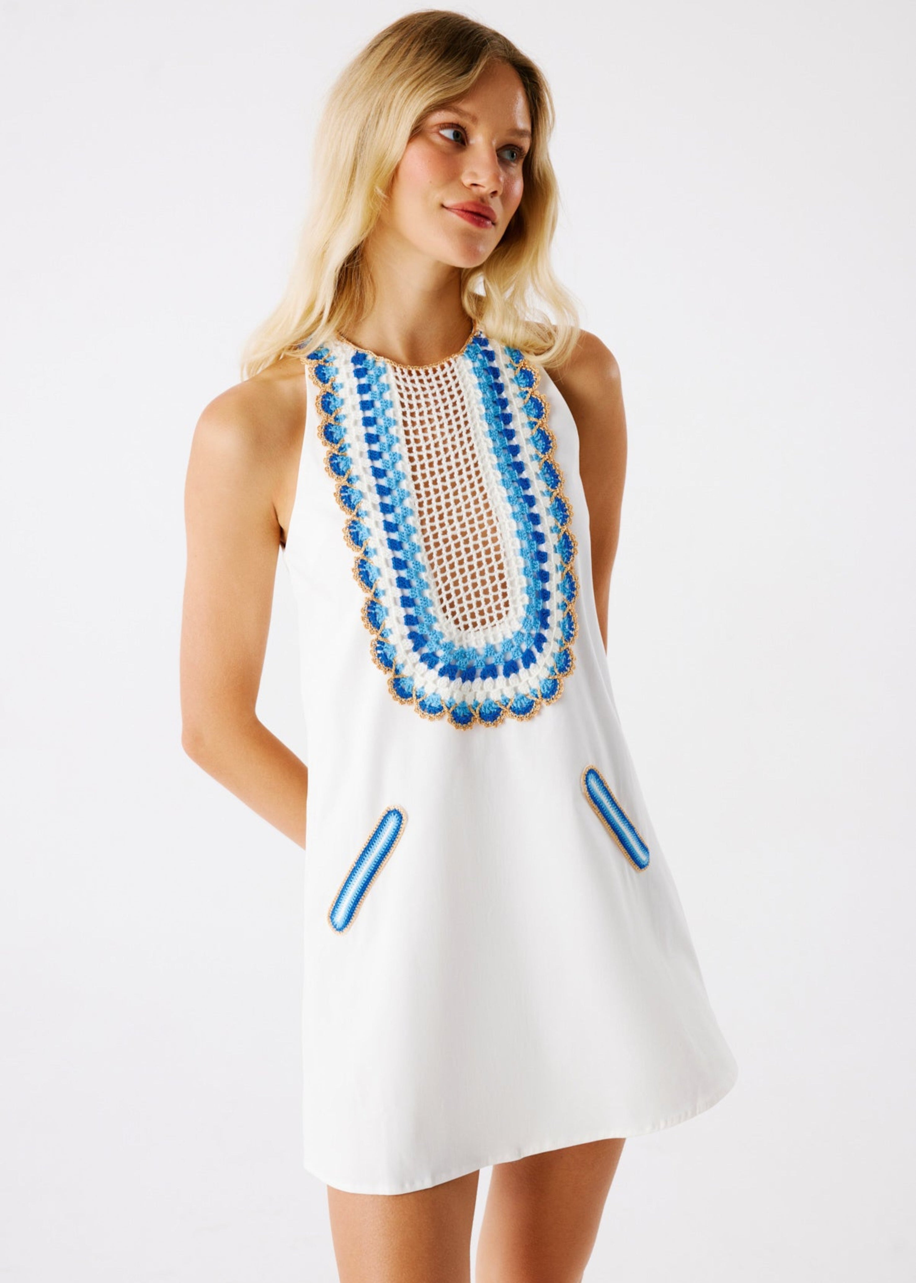 Arya Hand-Crochet Mini Dress
