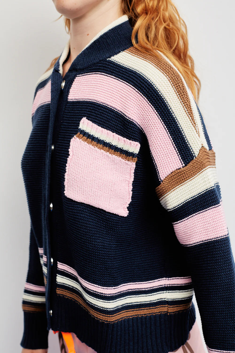 Dr Bloom Blue Jersey Tennis Cardigan