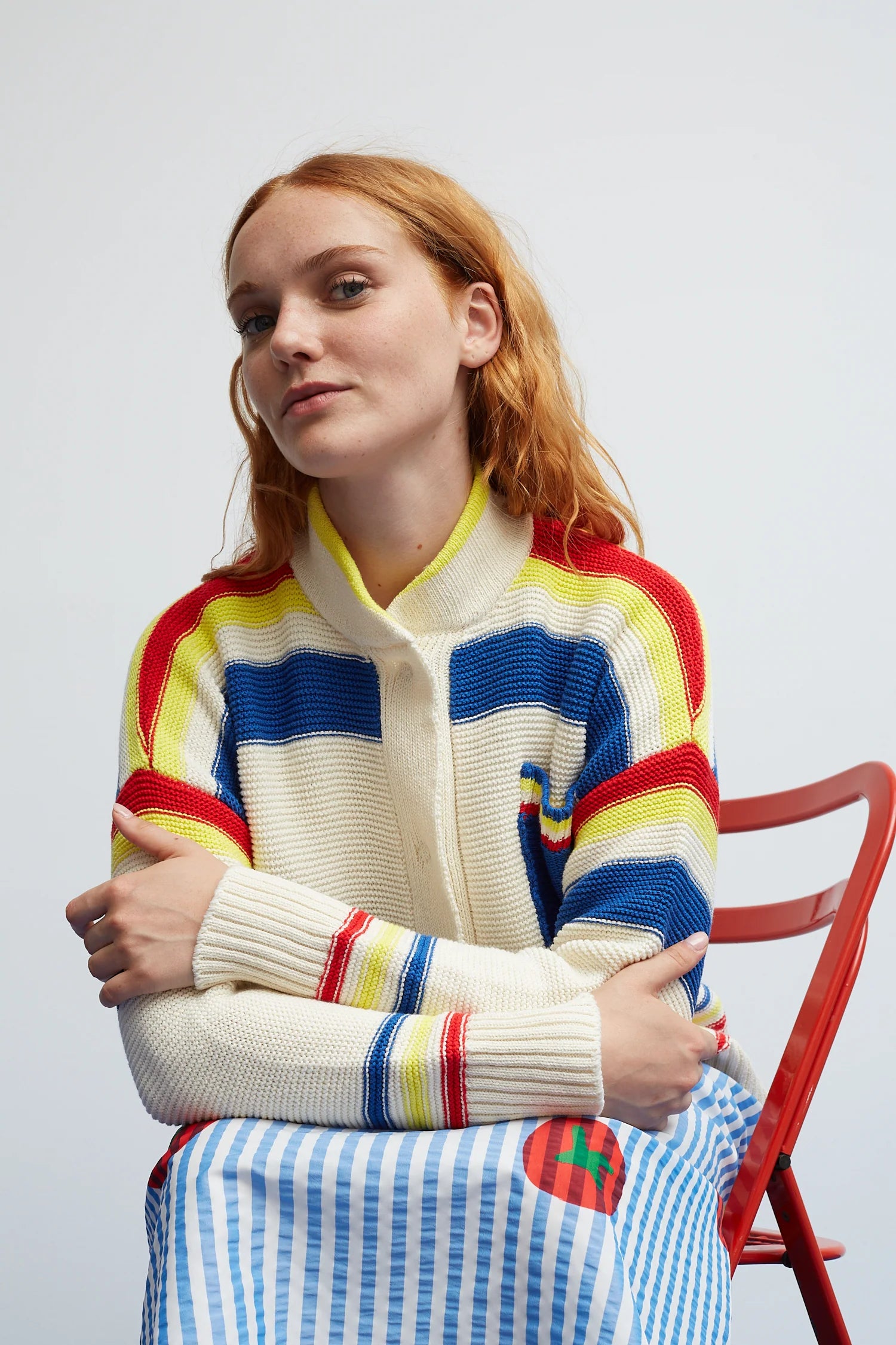Dr Bloom Ecru Jersey Tennis Cardigan