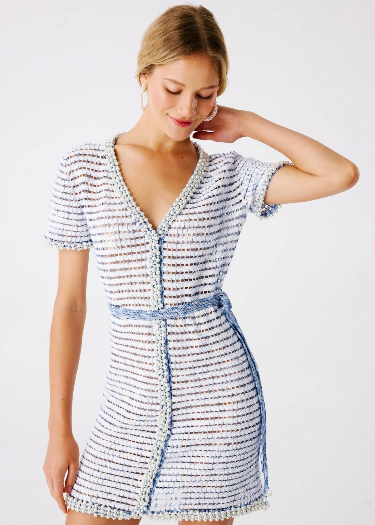 Galia Hand-Crocheted Cardigan Dress