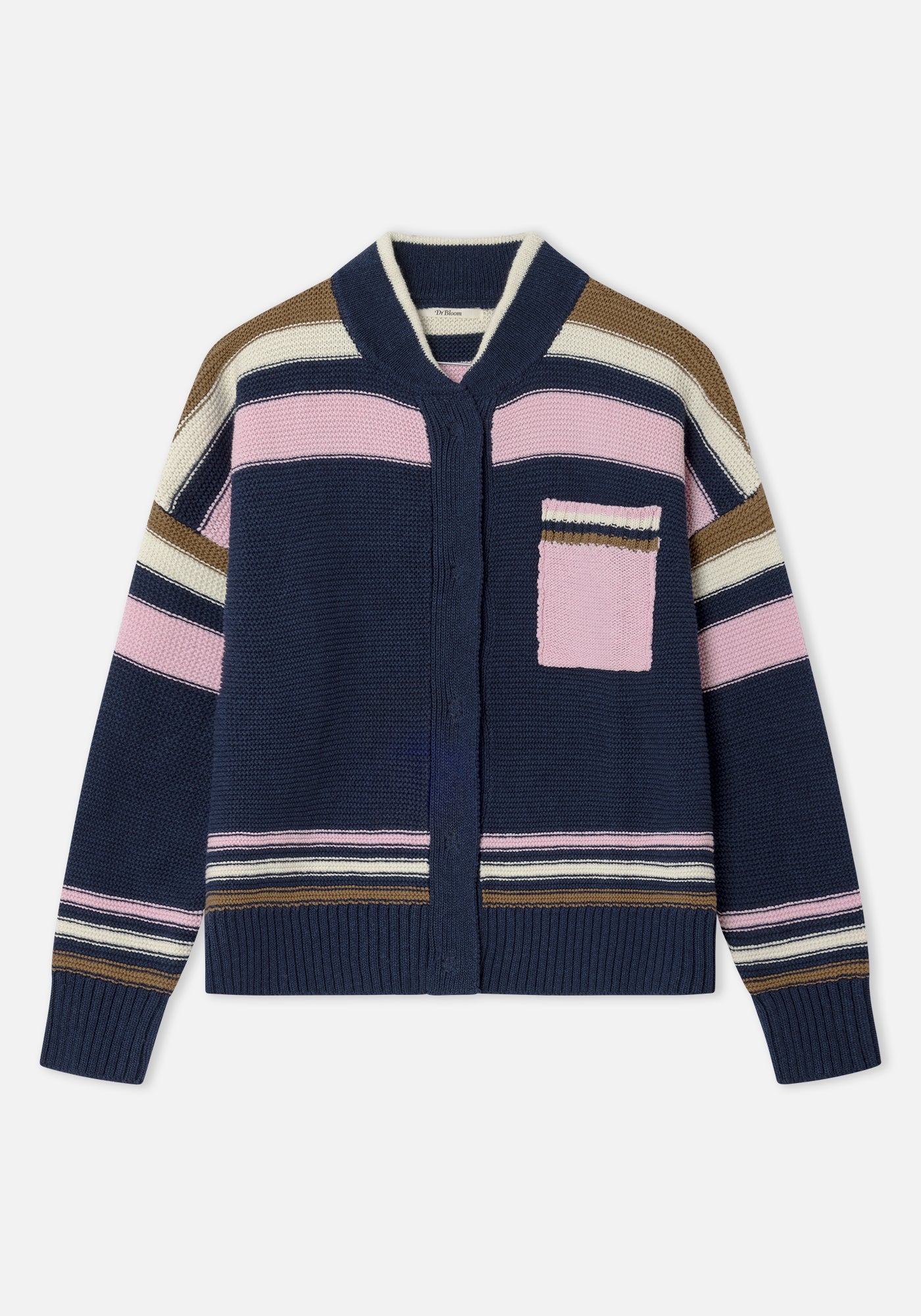 Dr Bloom Blue Jersey Tennis Cardigan