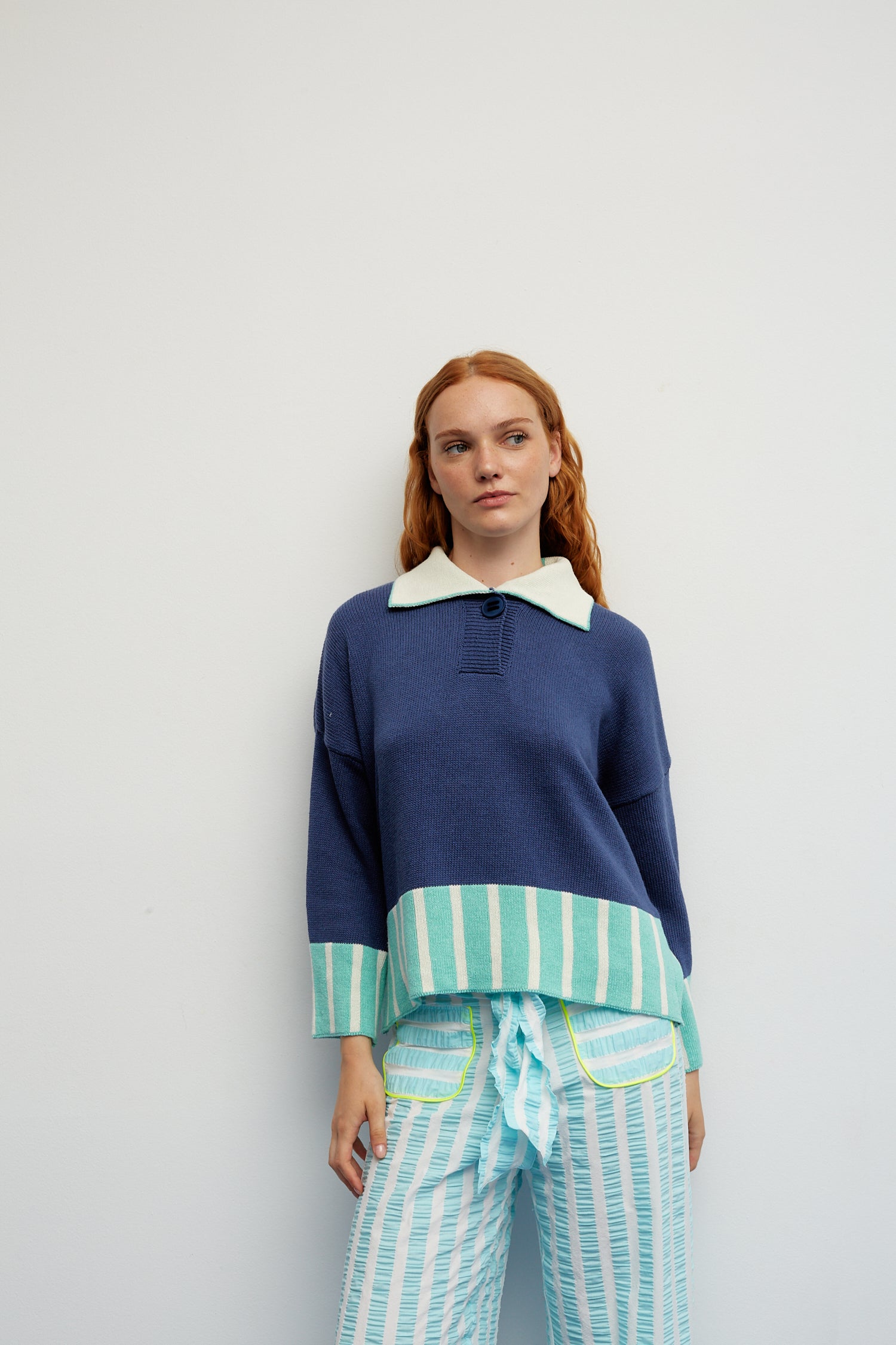Dr Bloom Blue Grissini Sweater