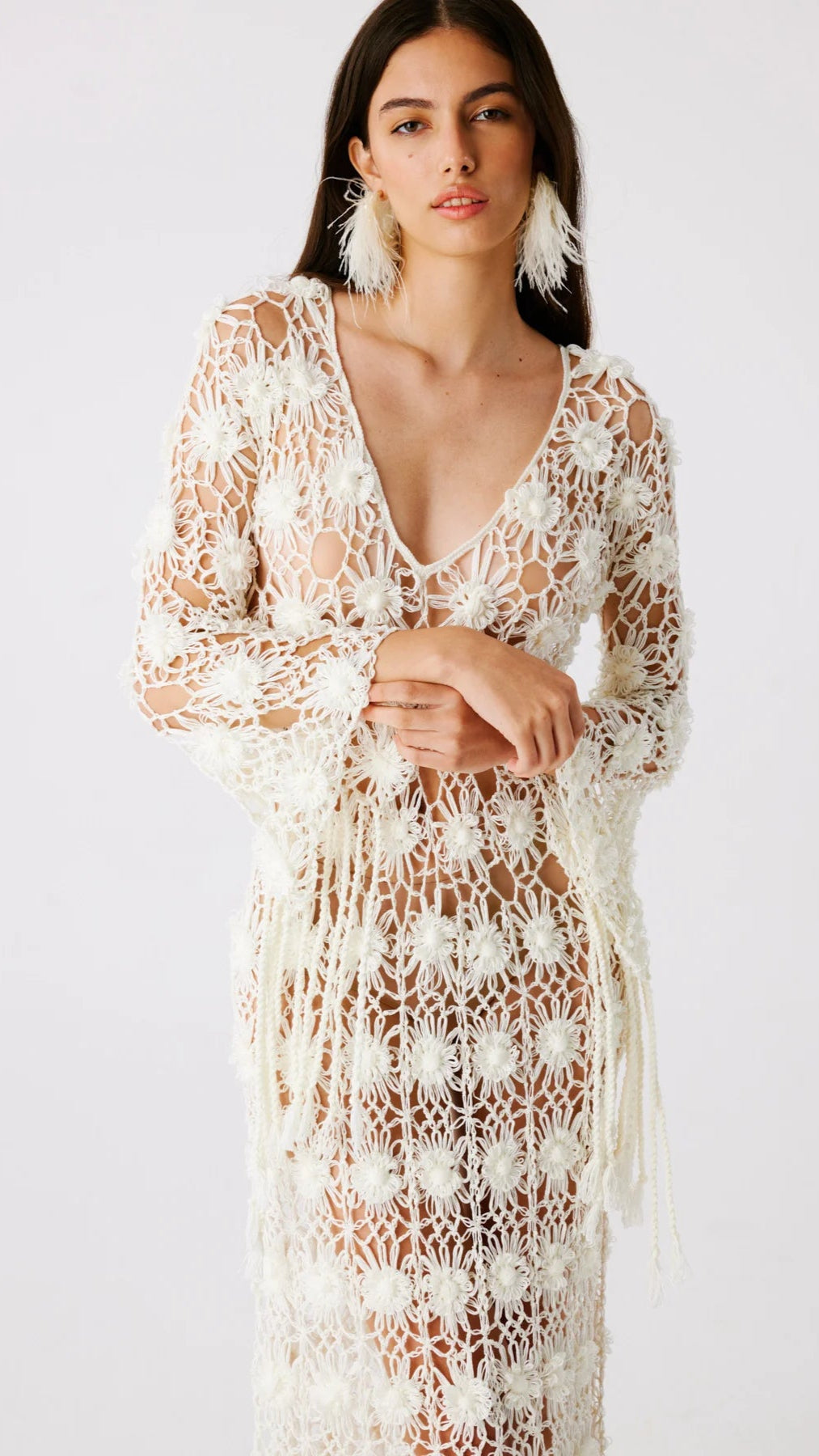 Luna Hand-Crocheted Caftan Dress