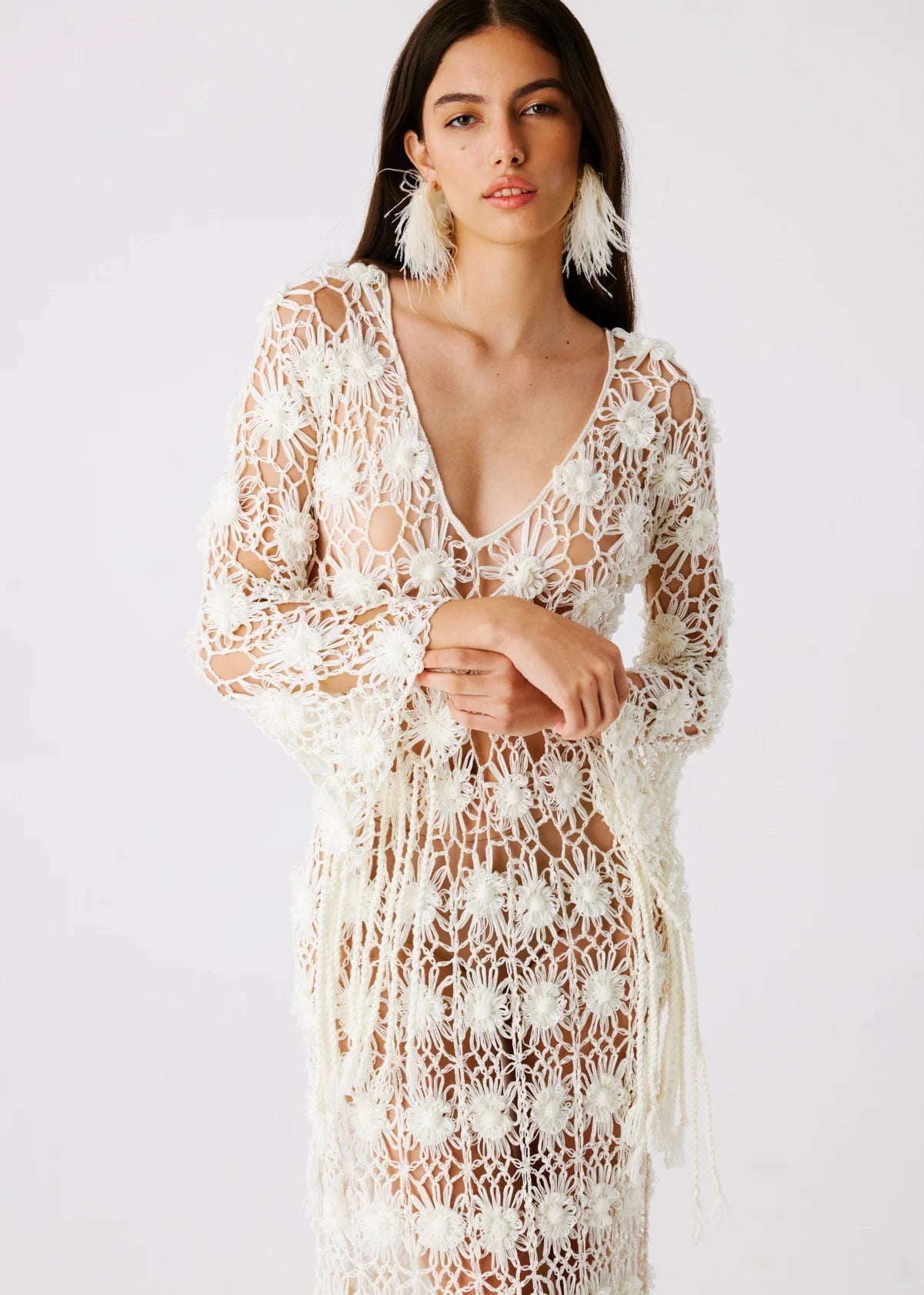 Luna Hand-Crocheted Caftan Dress