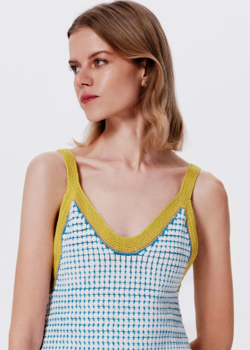 Maje Hand-Crochet Mini Dress