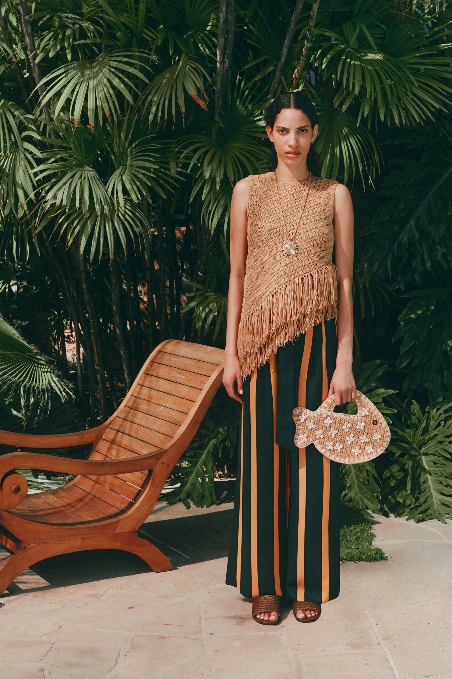 Beja Raffia Crochet Top