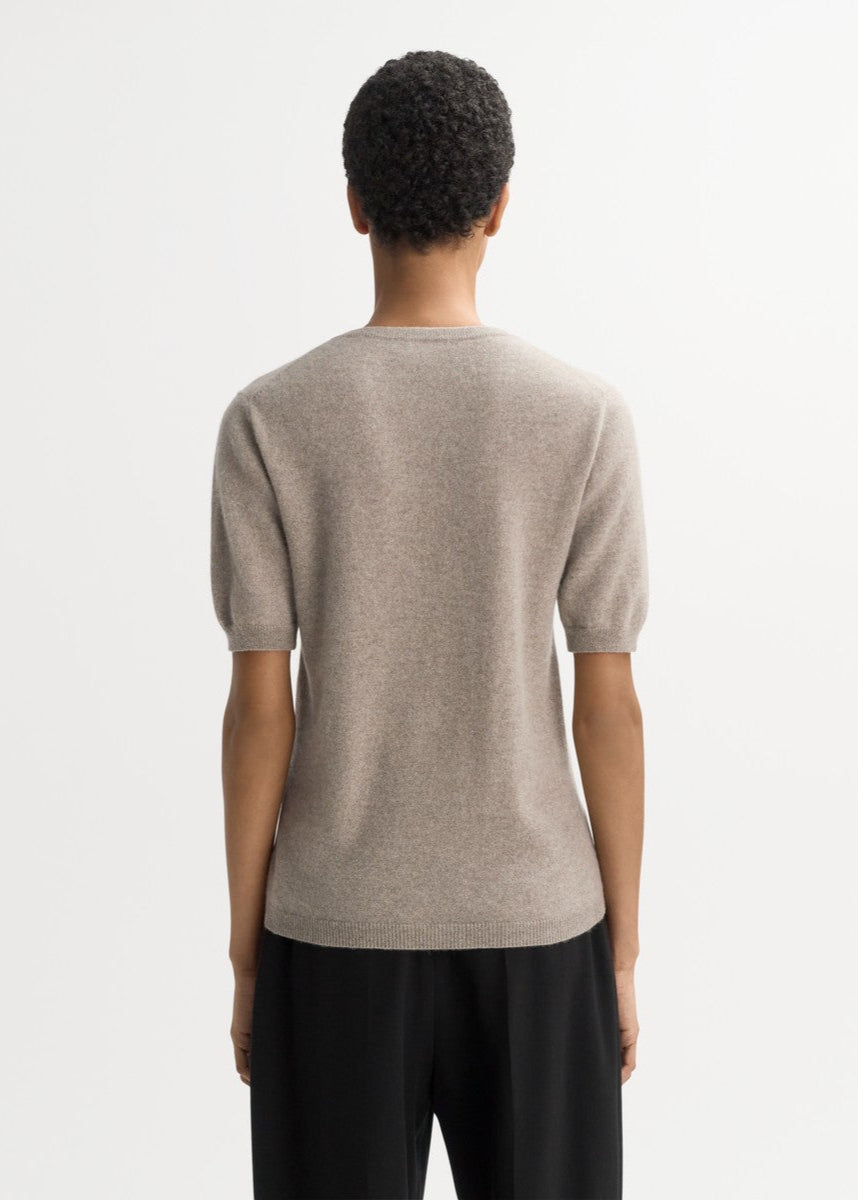 Short Sleeved Cashmere Crewneck