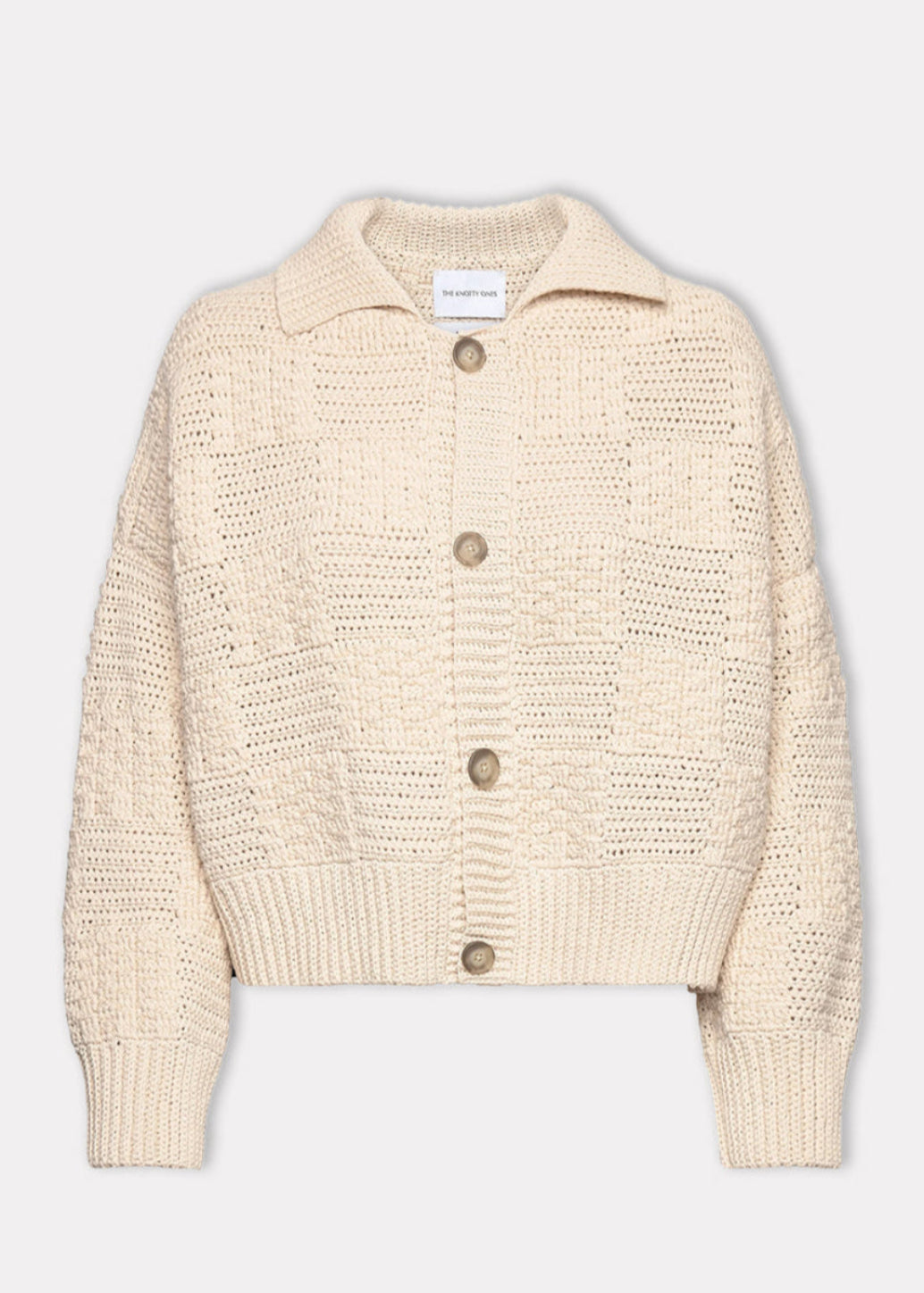 Oat Milk Hand-Knit Prietema Jacket