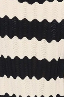 Moji Black and Ivory Knit Mini Dress