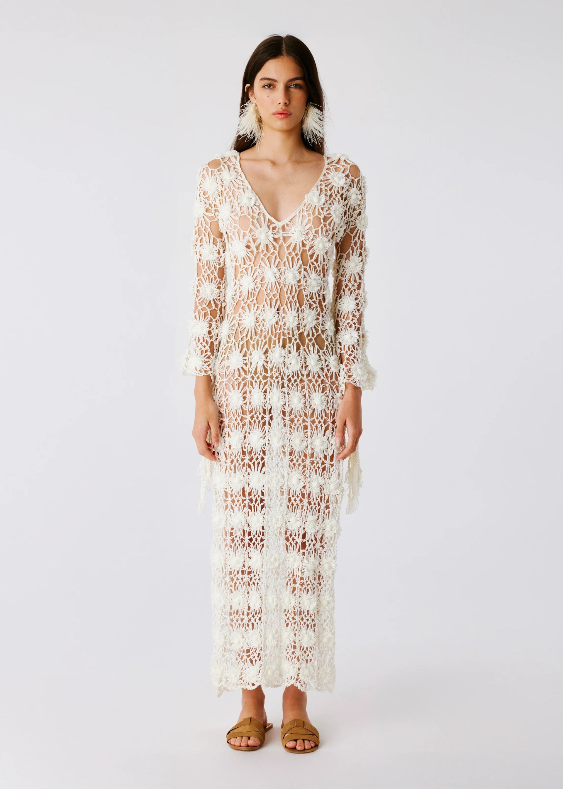 My Beachy Side Luna 3D Hand-Crocheted Caftan Dress